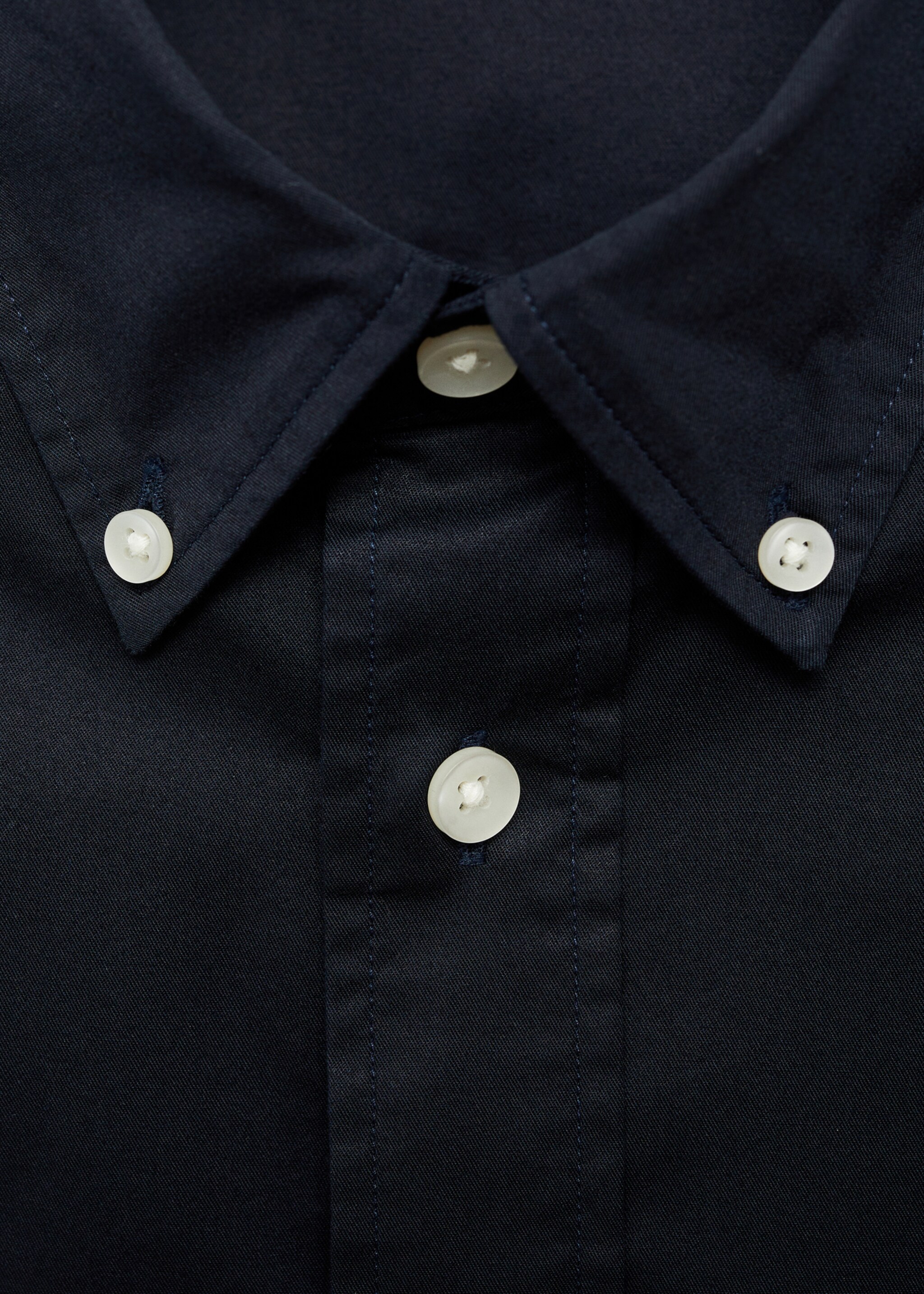 Regular Fit-Hemd aus Baumwolle - Detail des Artikels 8, Dunkles Marineblau. Ref: 77024452-00.