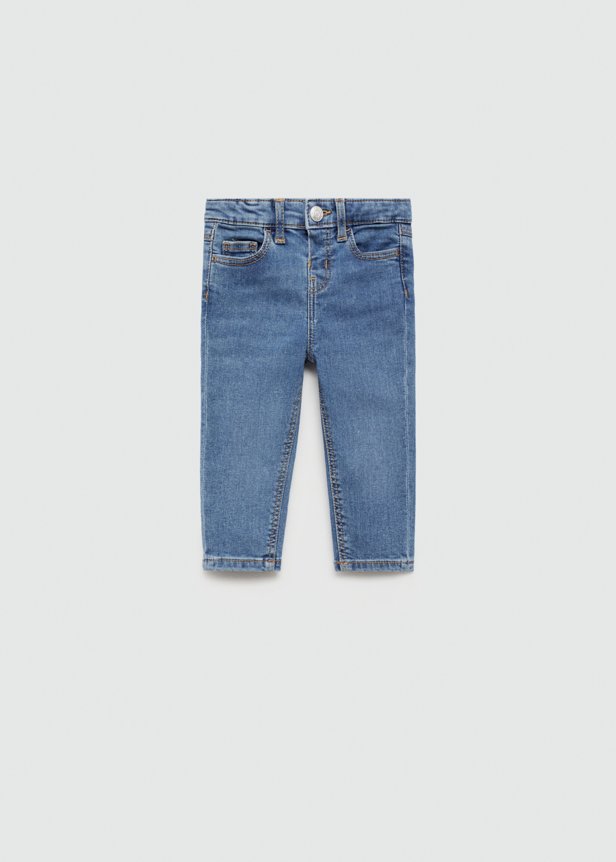 Skinny Jeans aus Baumwolle - Artikel ohne Model, Mittelblau. Ref: 77024758-00.