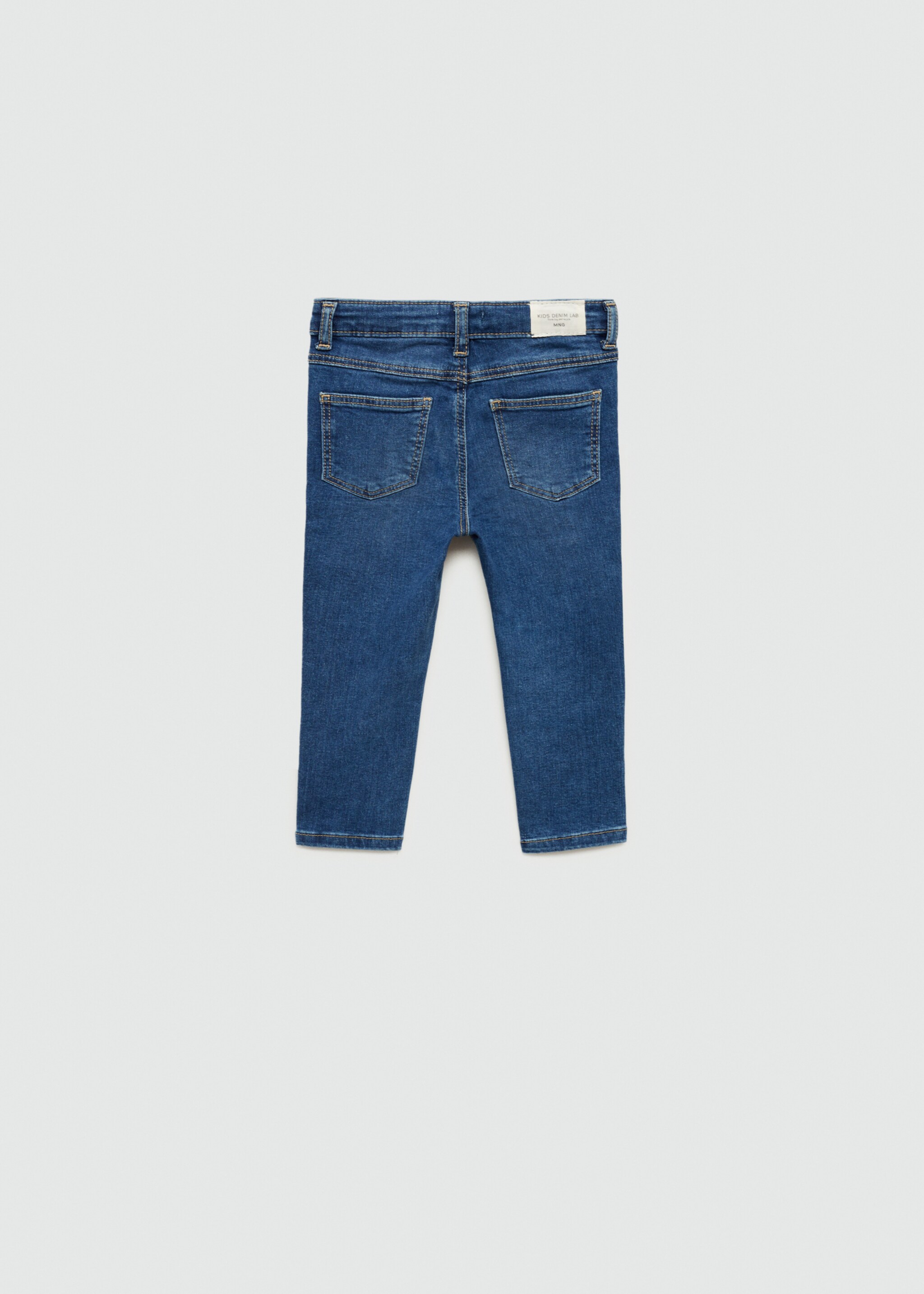 Skinny Jeans aus Baumwolle - Rückseite des Artikels, Dunkelblau. Ref: 77024758-00.