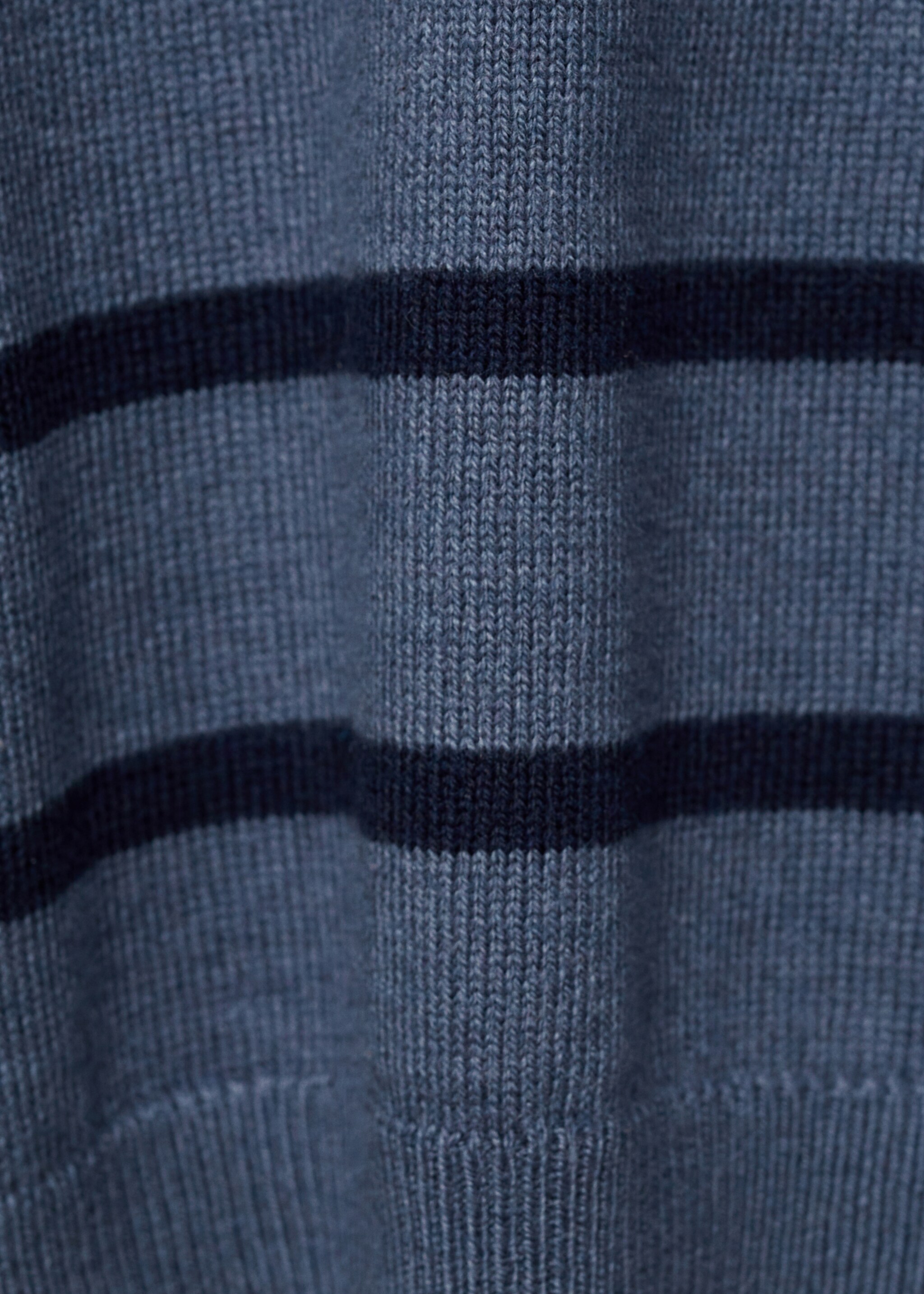 Camisola de malha às riscas - Pormenor do artigo 0, Azul. Ref: 77024759-00.