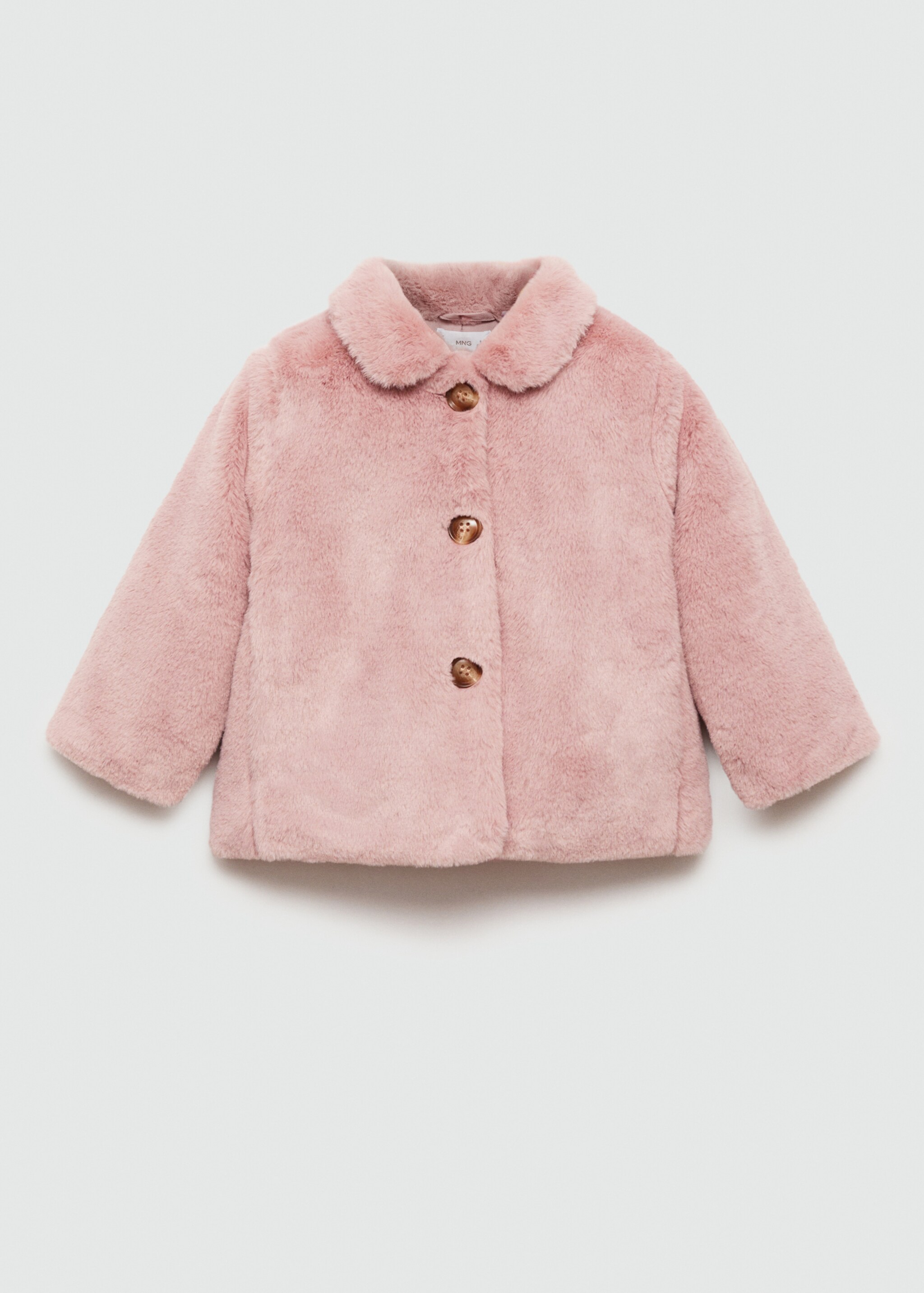 Fluffy coat - Article without model, Pink. Ref: 77024763-00.