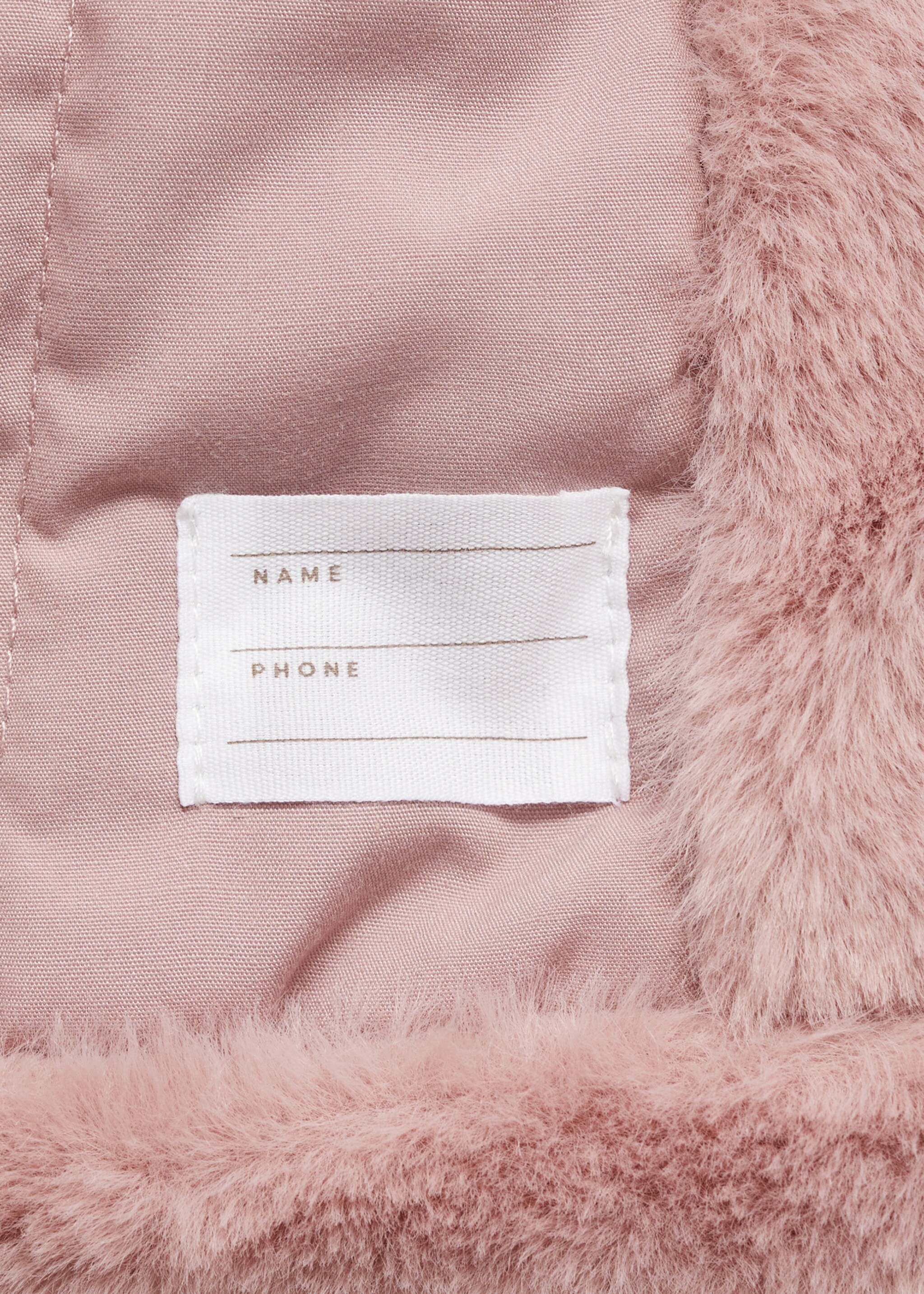 Fluffy coat - Details of the article 0, Pink. Ref: 77024763-00.