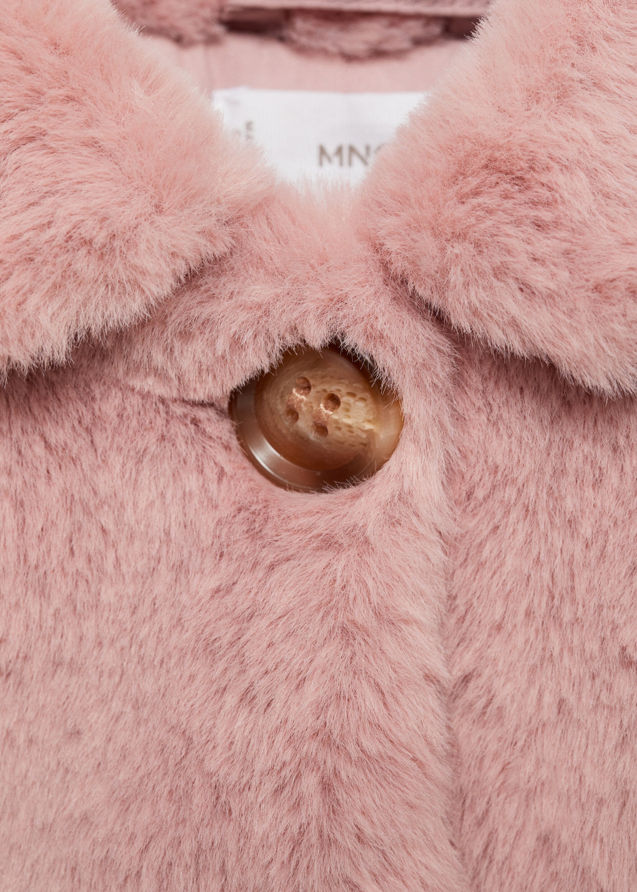 Fluffy coat - Details of the article 8, Pink. Ref: 77024763-00.