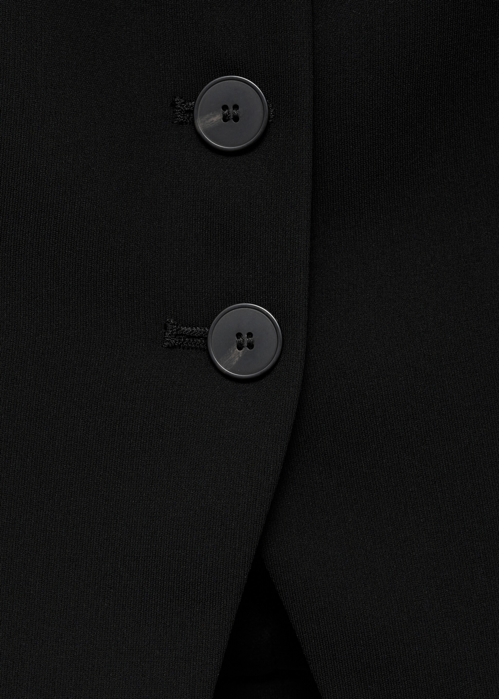 Halter-neck gilet with buttons - Details of the article 8, Black. Ref: 77024767-00.