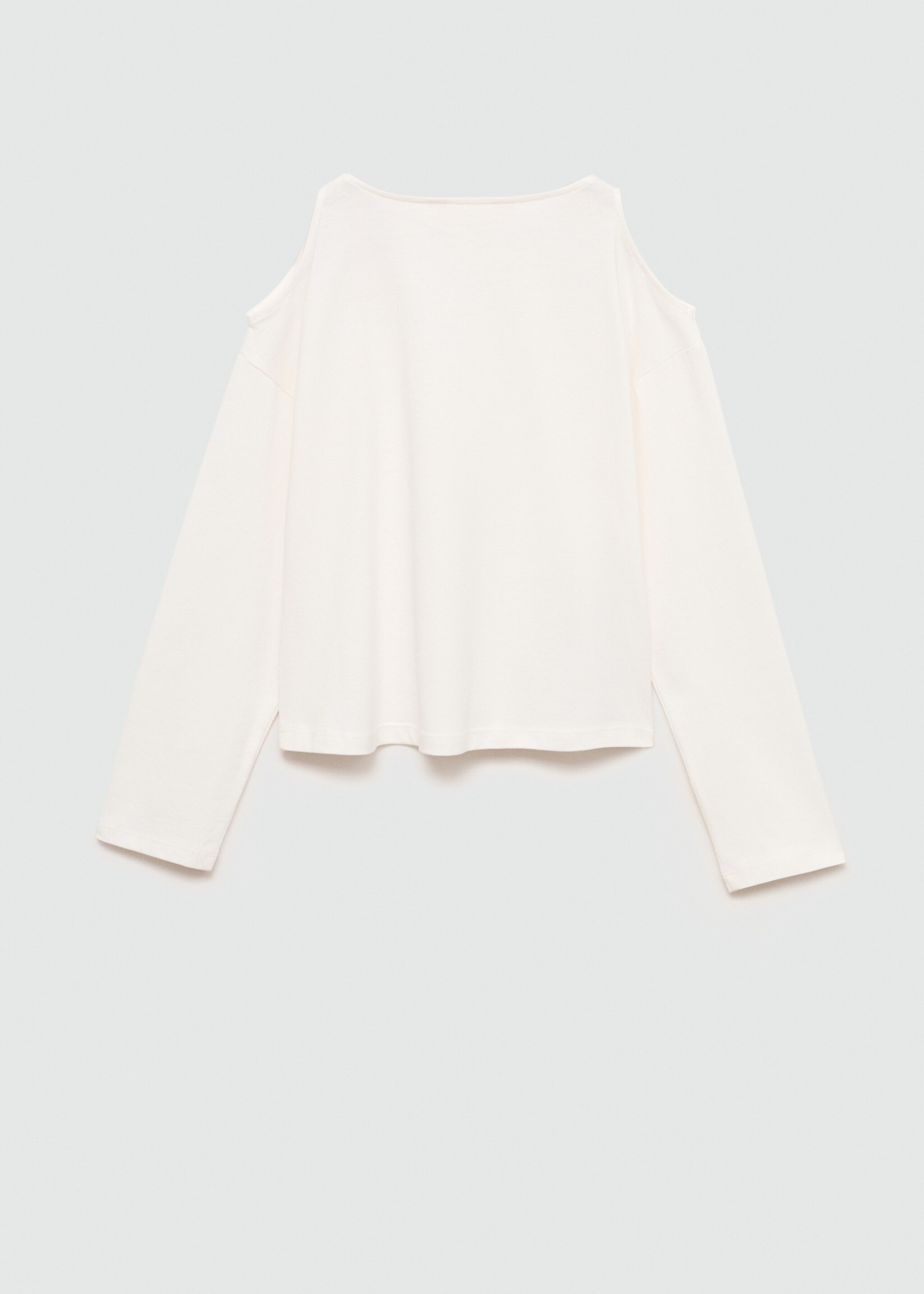 Long-sleeve t-shirt with cut-out - Reverse of the article, Off White. Ref: 77024775-00.