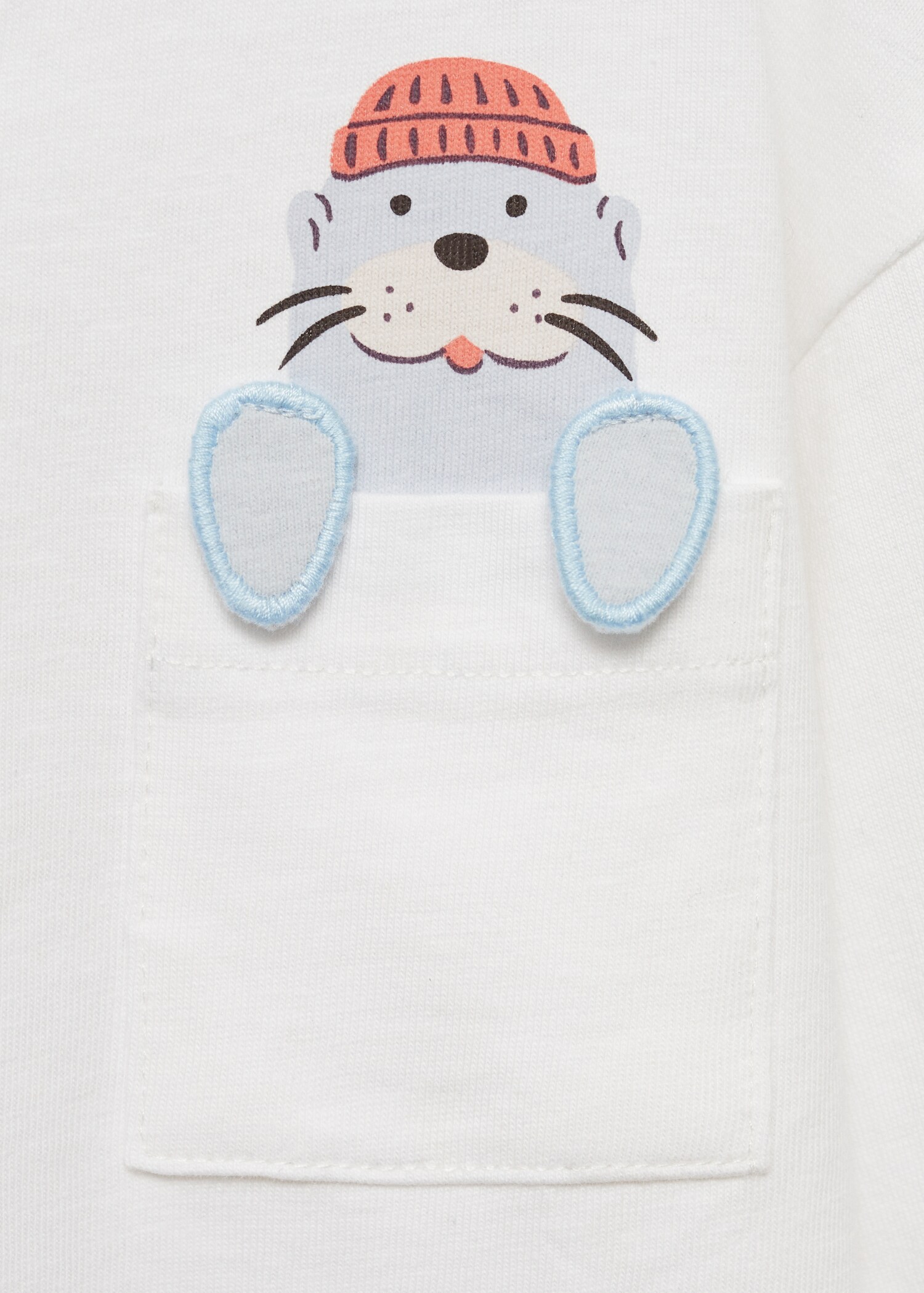 Baumwoll-T-Shirt mit besticktem Detail - Detail des Artikels 8