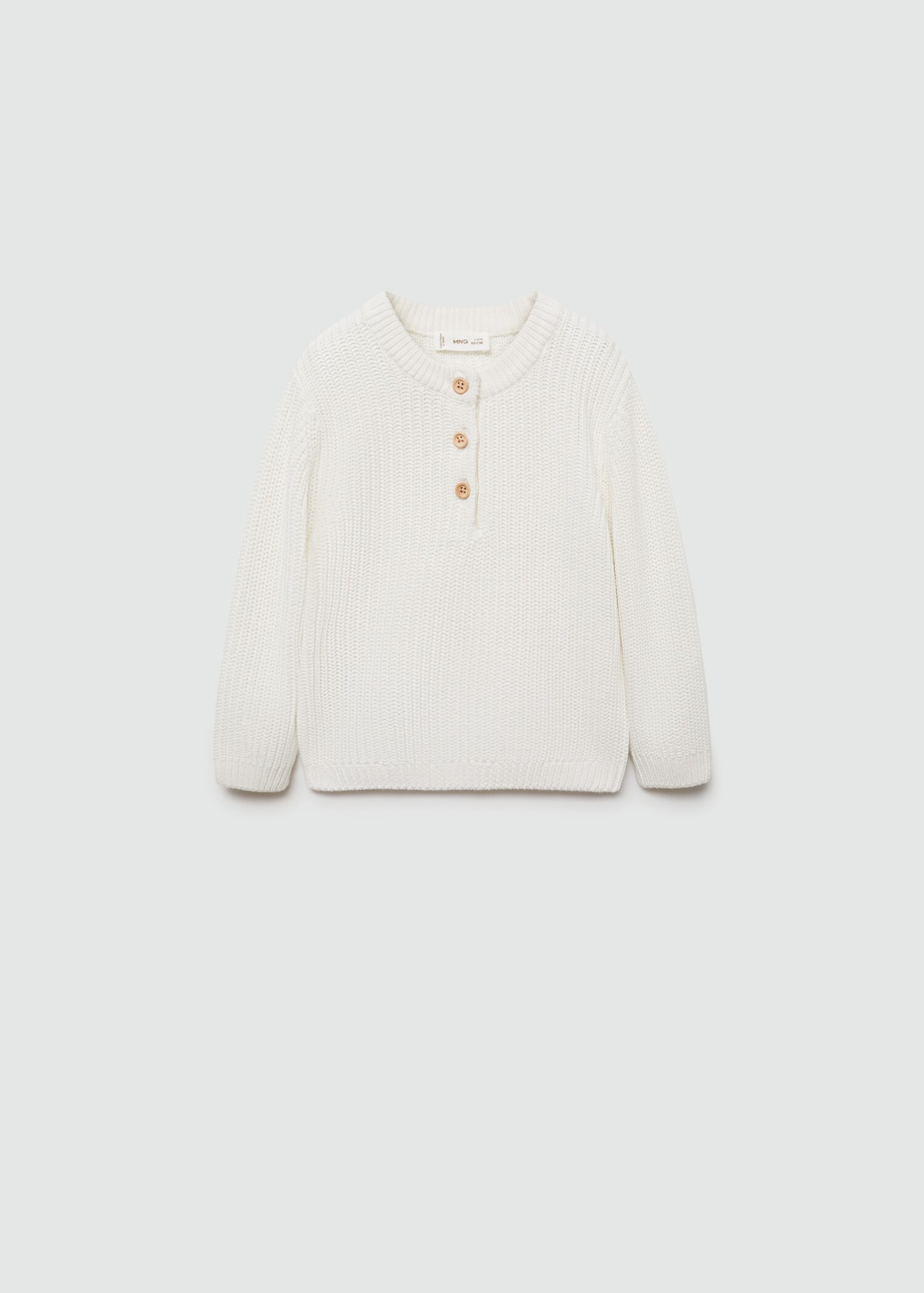 Buttoned collar knit sweater - Article without model