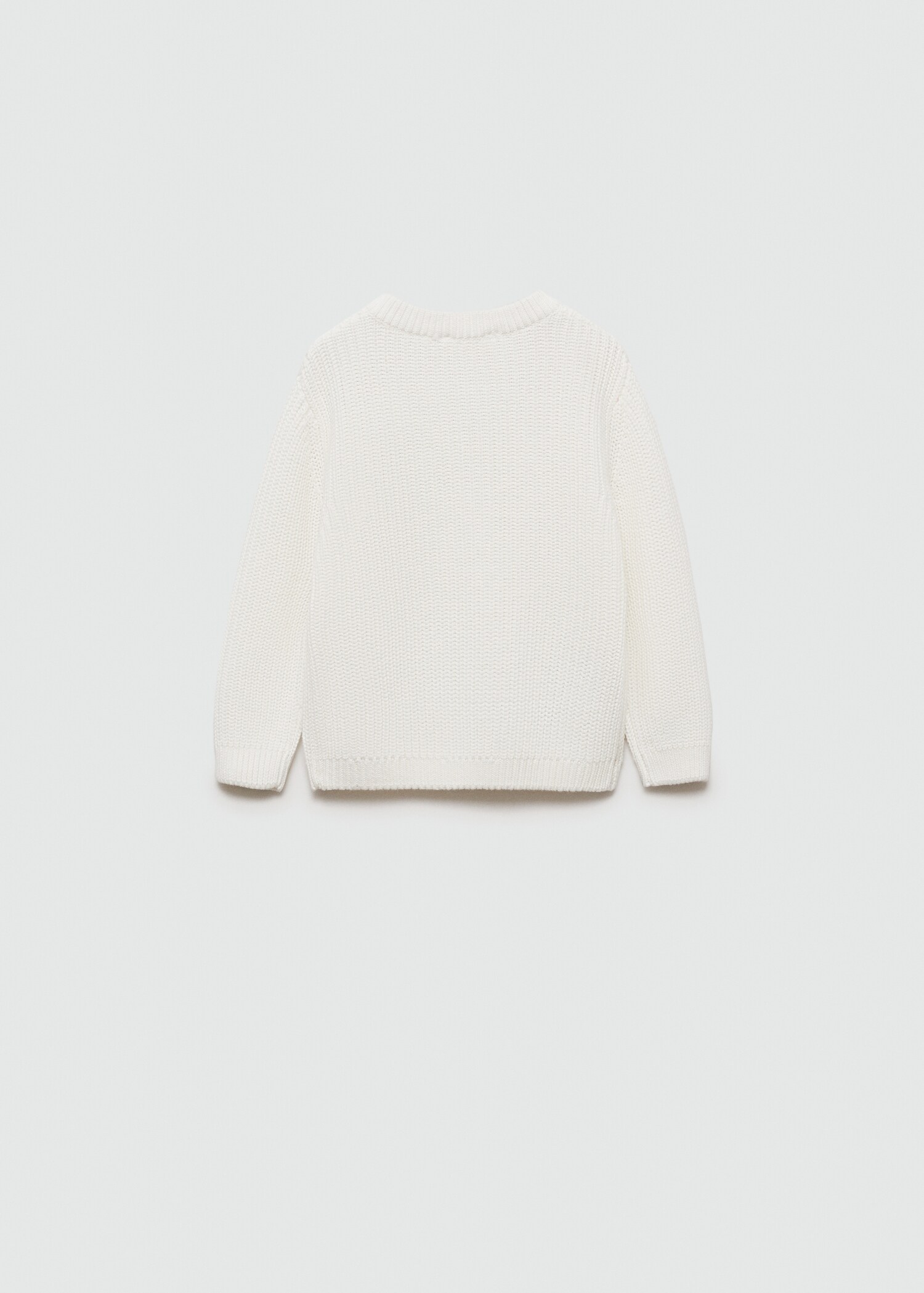 Buttoned collar knit sweater - Reverse of the article