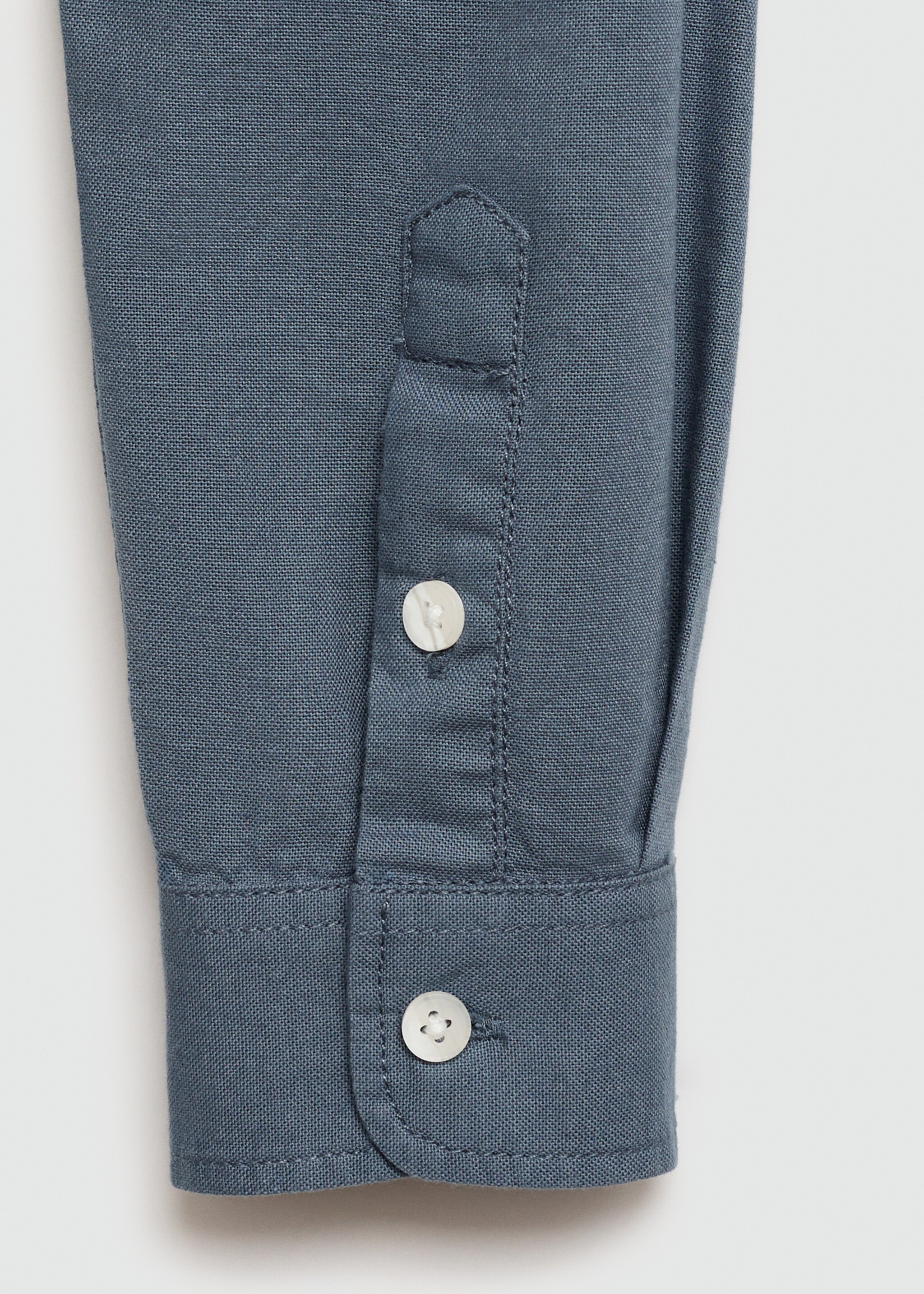 Chest-pocket cotton shirt - Details of the article 0, Blue. Ref: 77024782-00.