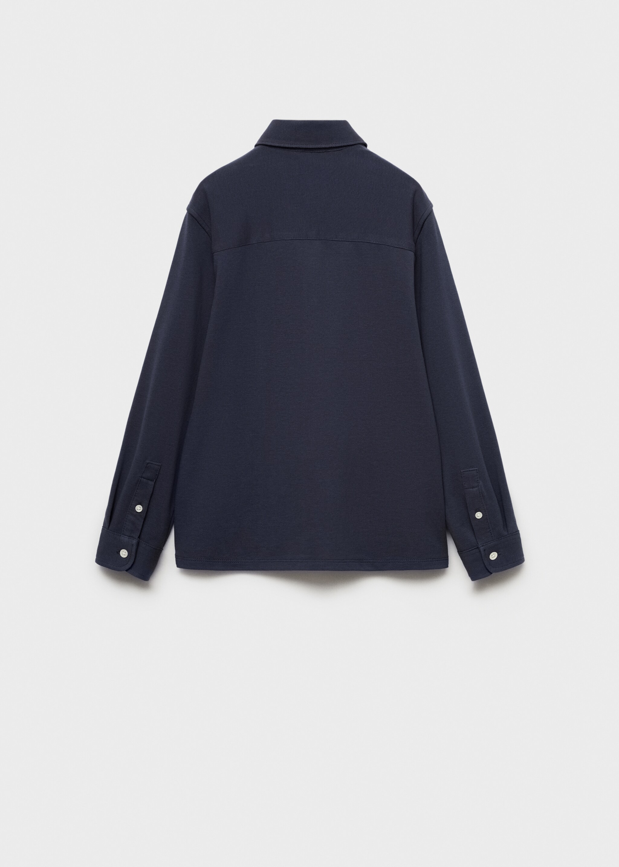 Cotton shirt - Reverse of the article, Blue. Ref: 77024783-00.