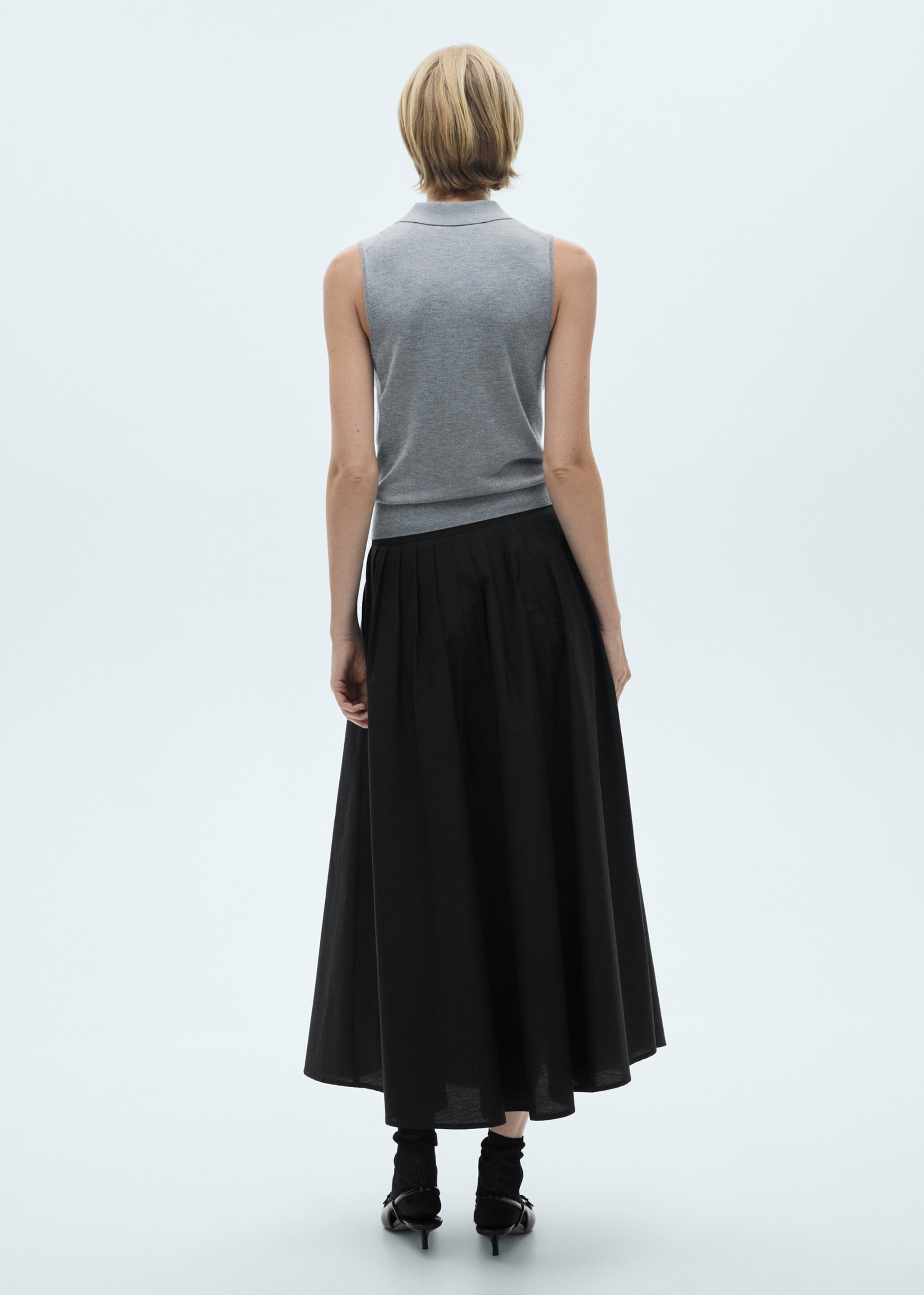 Pleated midi-skirt - Verso de l’article