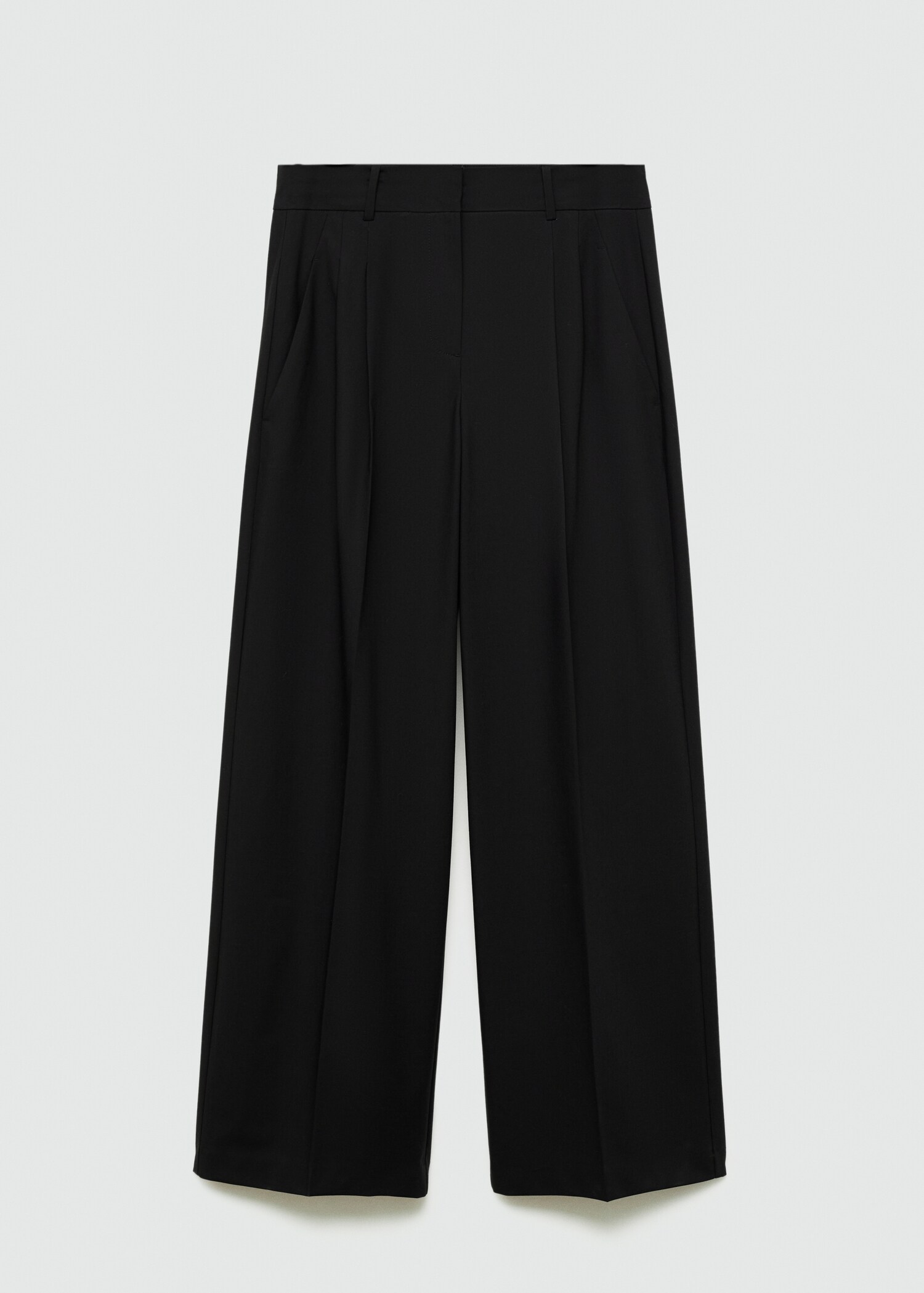 Straight-fit pleated trousers - Article without model