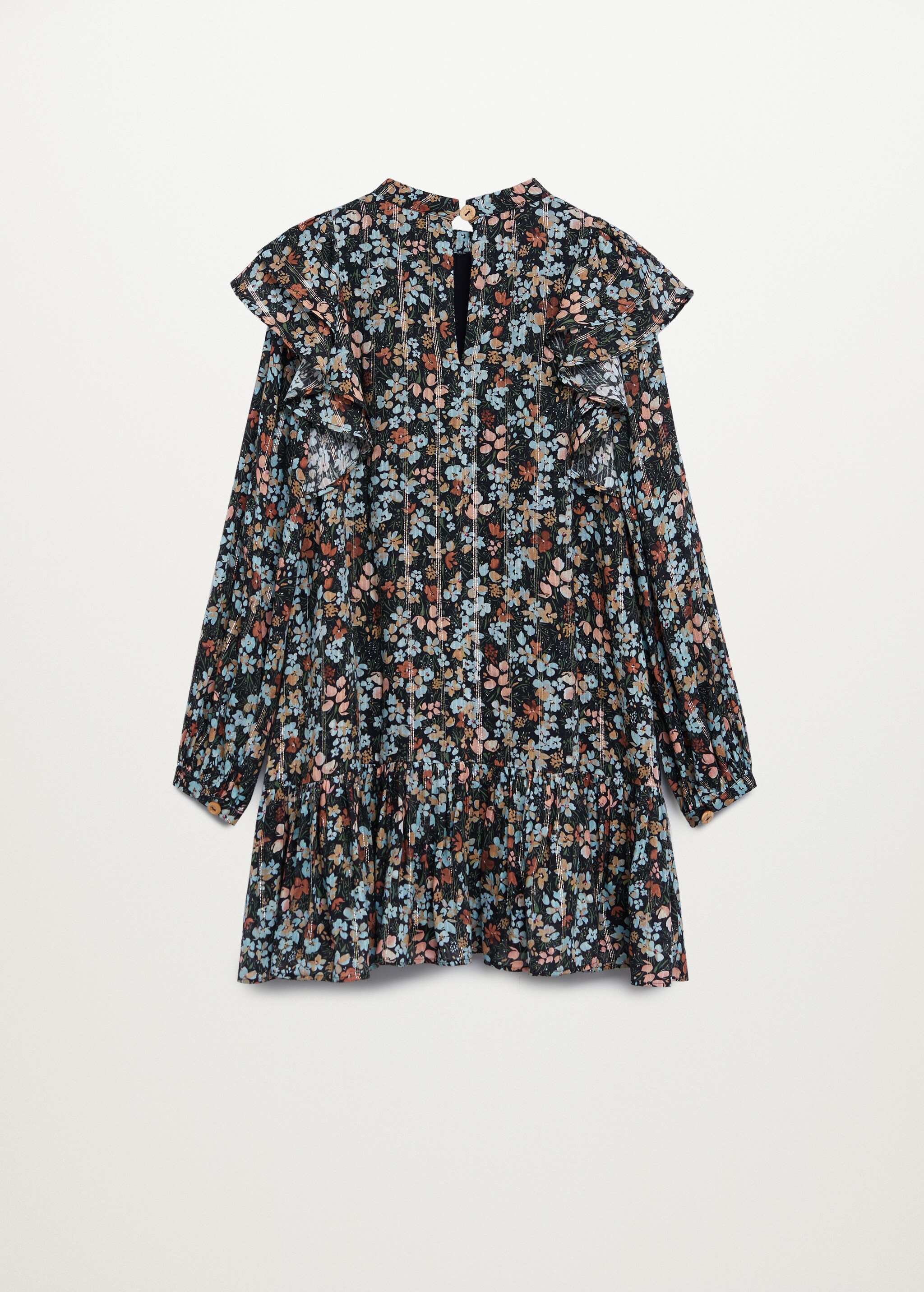 Vestido estampado floral volantes - Reverso del artículo