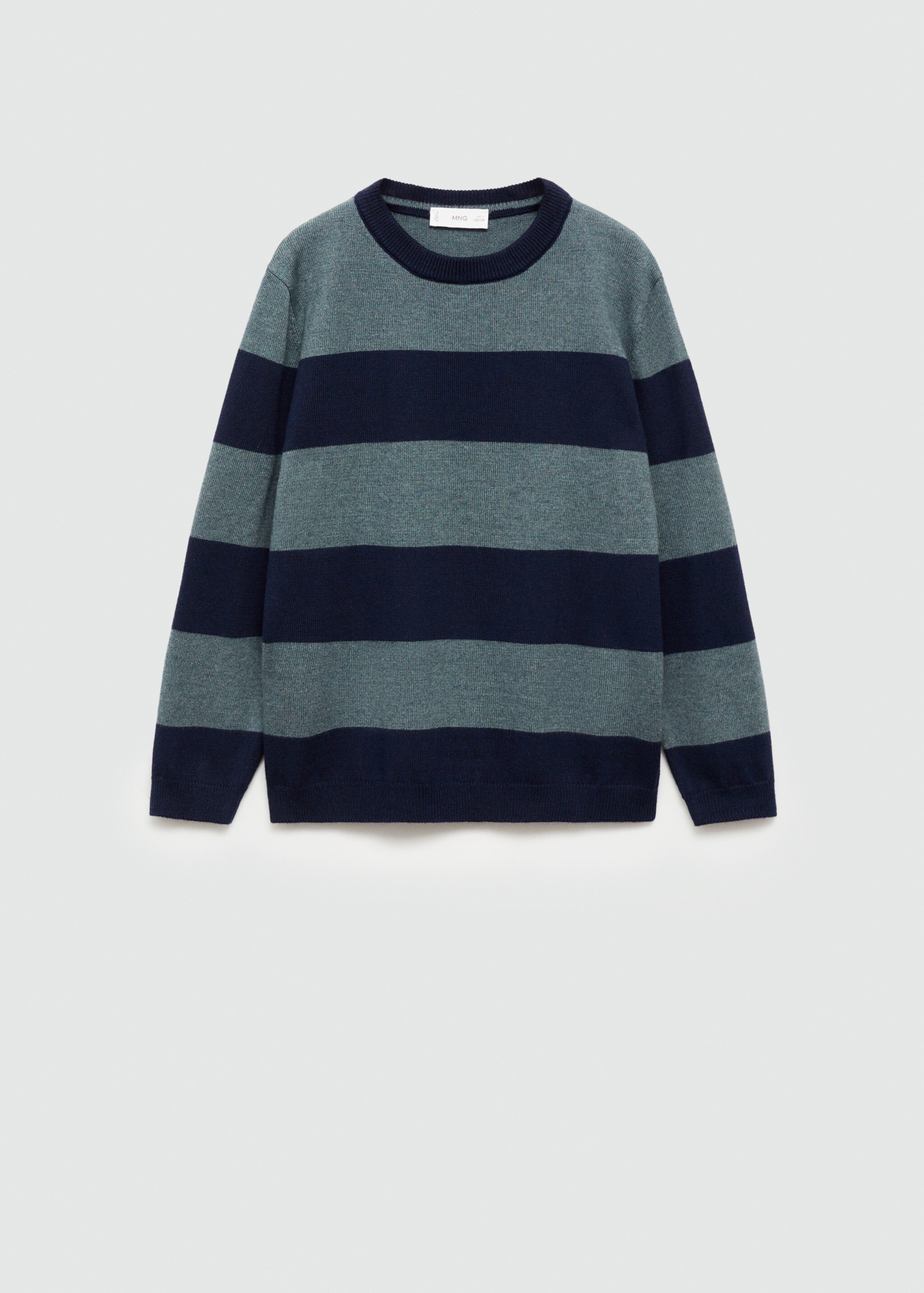 Knit striped sweater - Article without model, Dark Navy. Ref: 77025147-00.