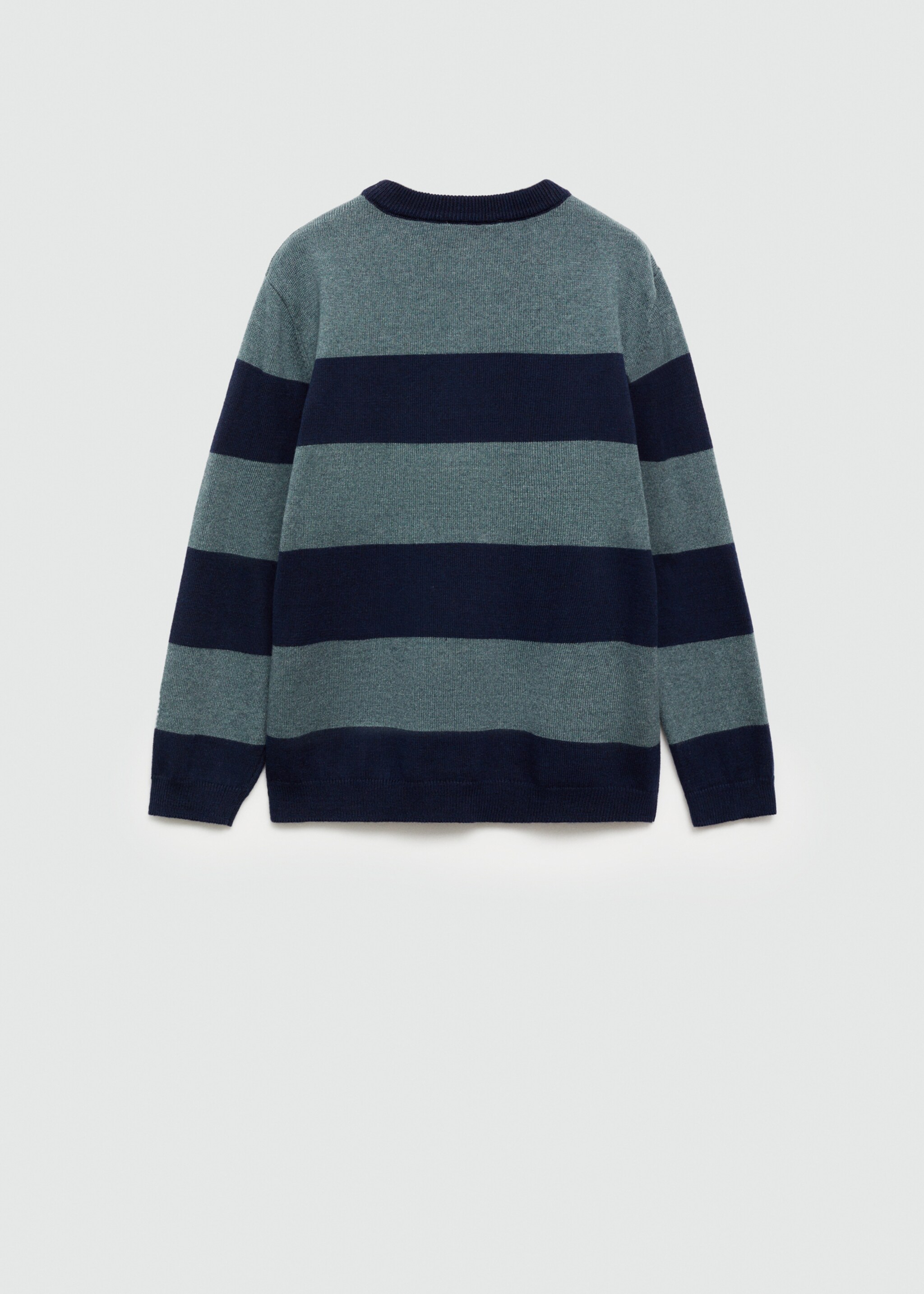 Knit striped sweater - Reverse of the article, Dark Navy. Ref: 77025147-00.