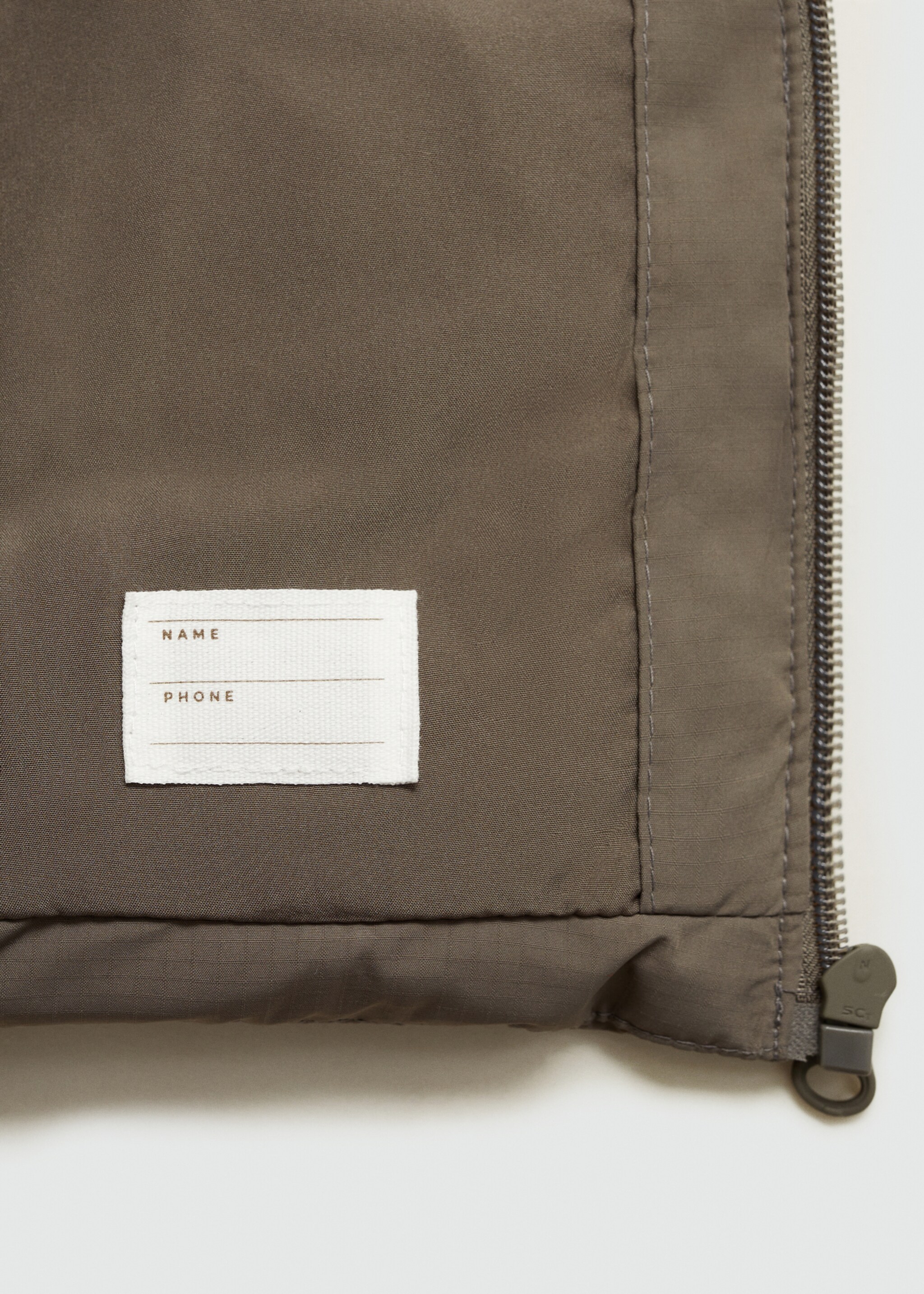 Hood quilted coat - Details of the article 0, Dark Green. Ref: 77025149-00.