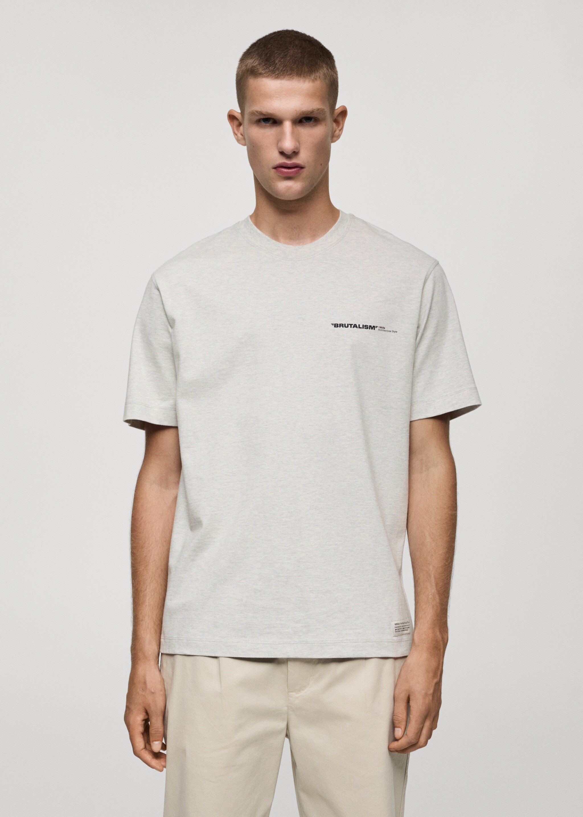 Camiseta 100% algodón texto - Plano medio