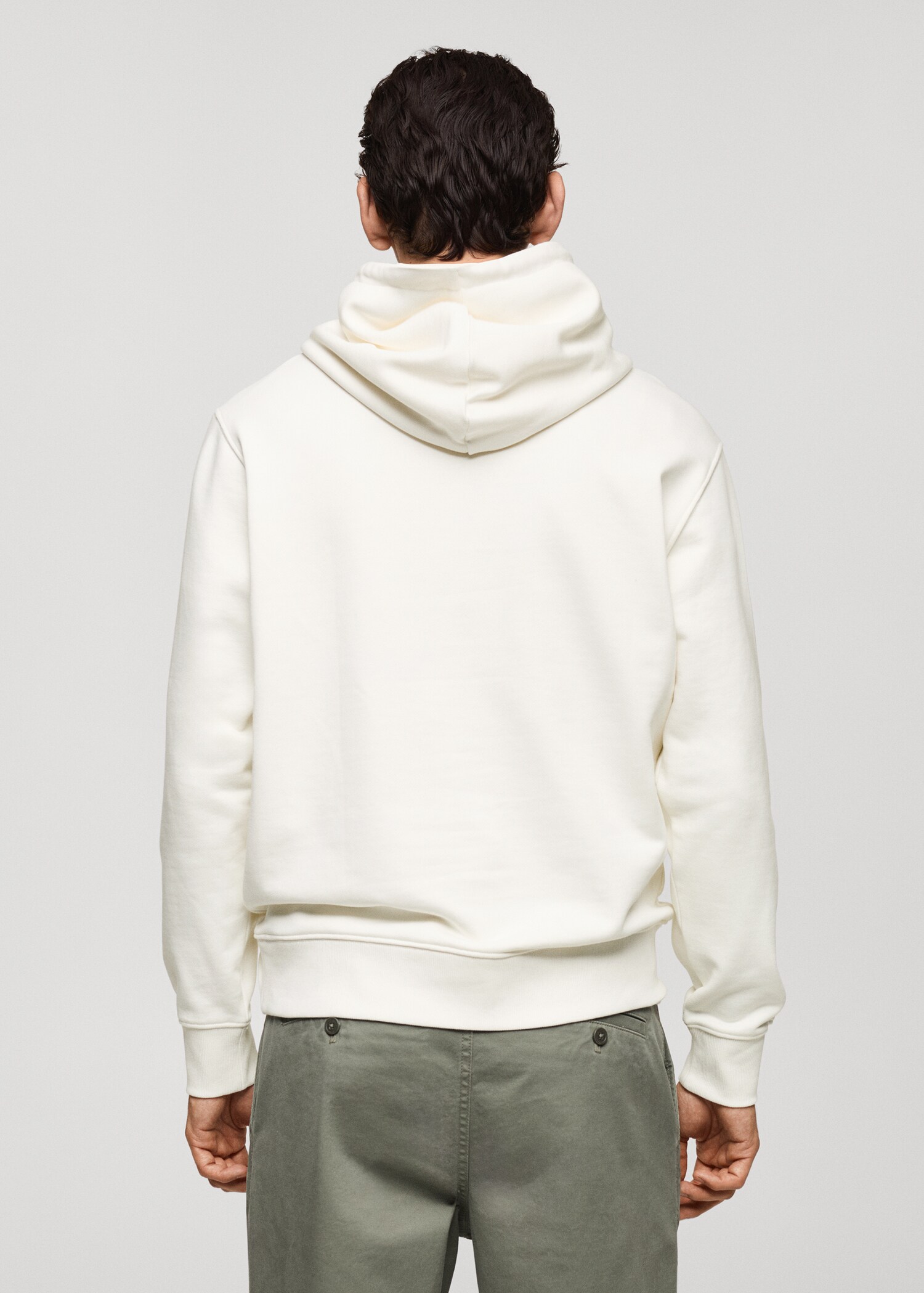 Regular-fit cotton hoodie - Reverse of the article