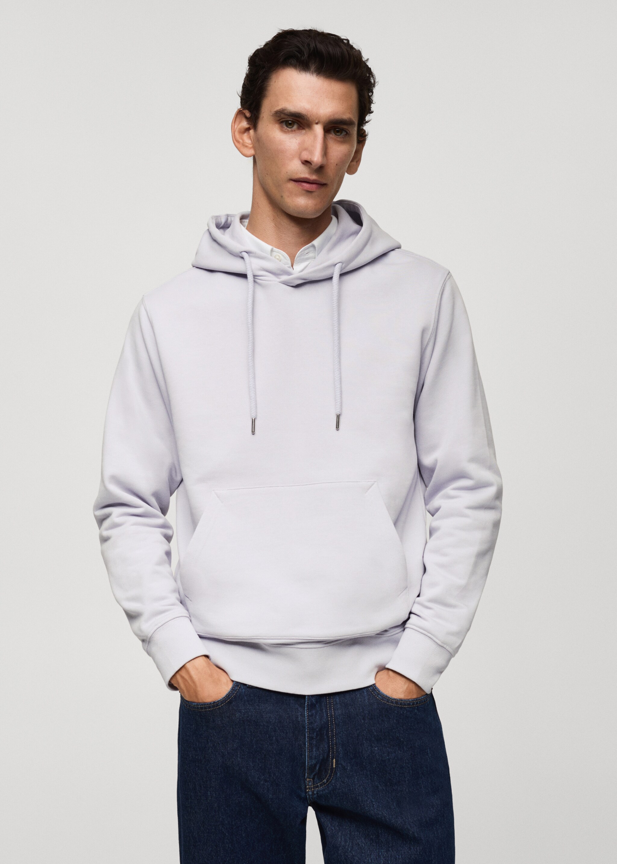 Felpa con cappuccio in cotone regular-fit - Piano medio