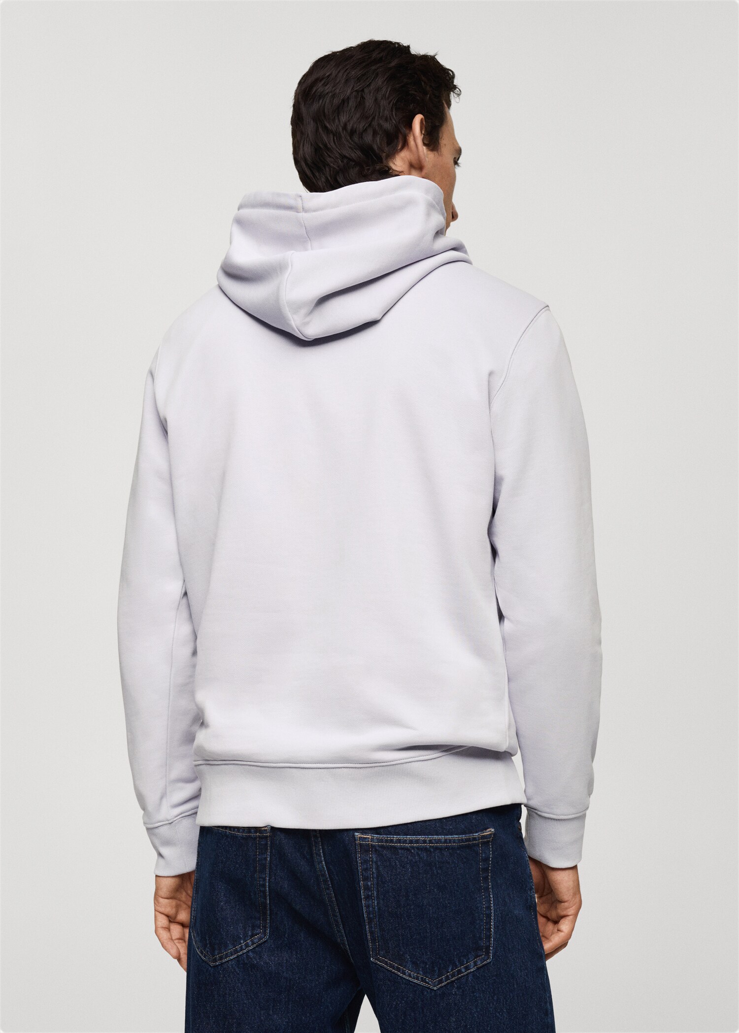 Regular-fit cotton hoodie - Reverse of the article