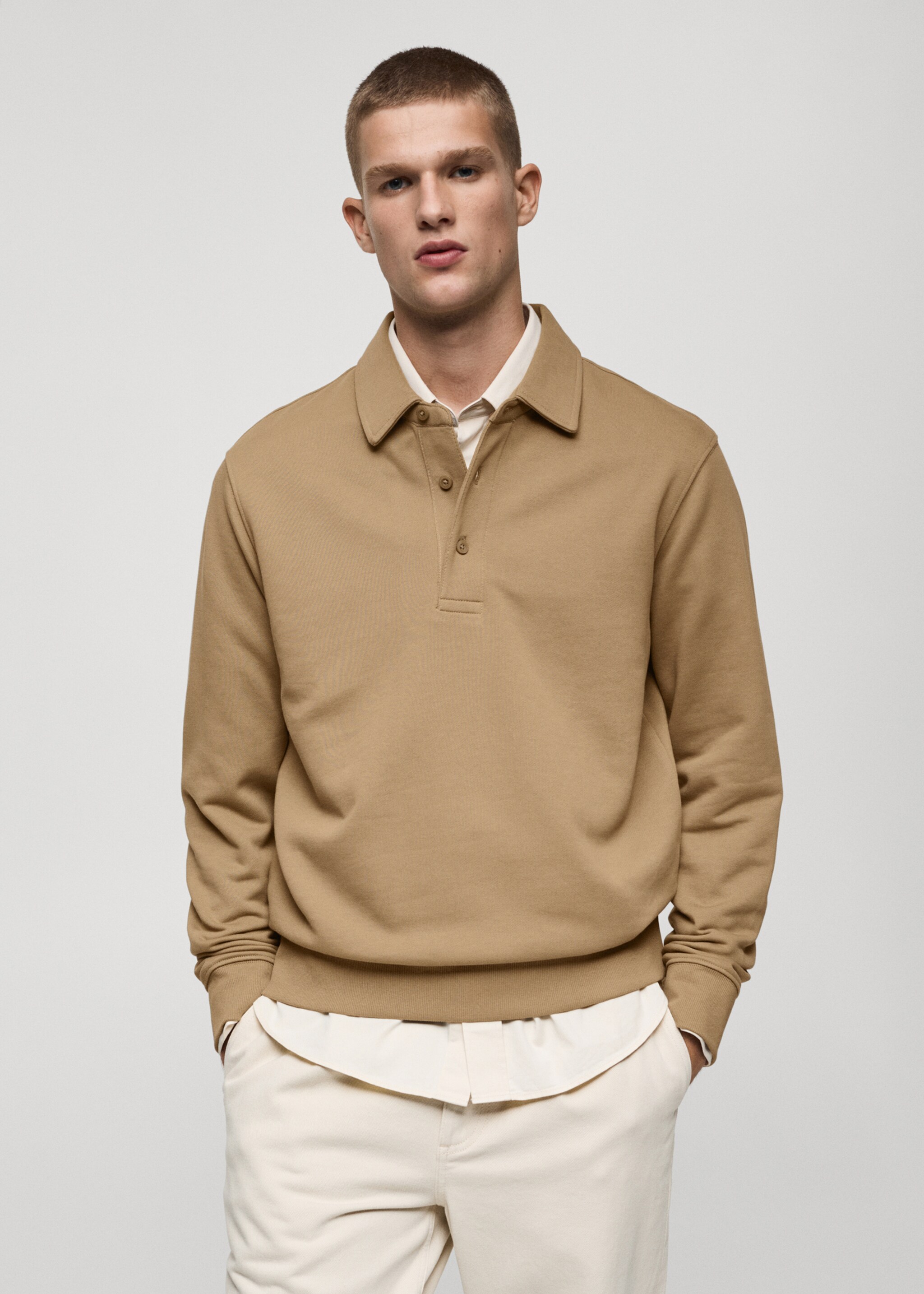 Sudadera polo 100% algodón - Plano medio
