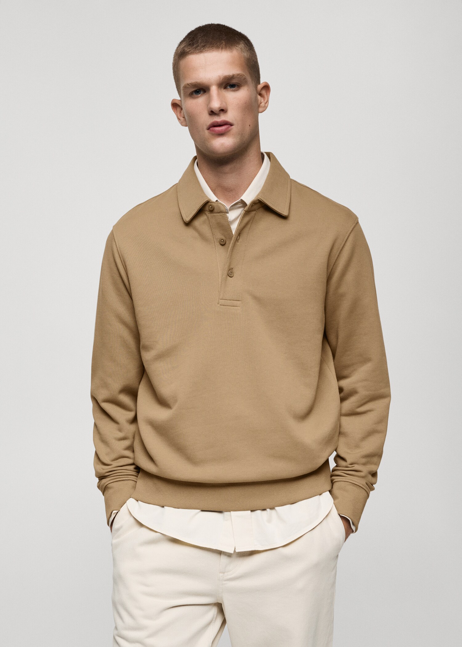 100% cotton polo sweatshirt - Medium plane