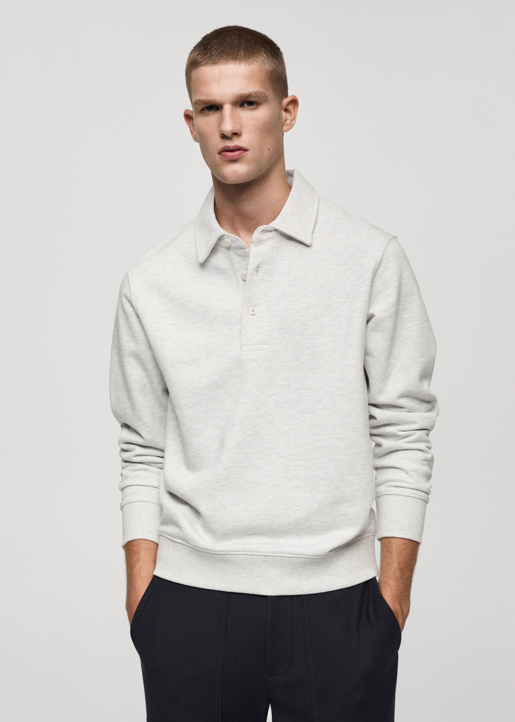 Sudadera polo 100% algodón - Plano medio