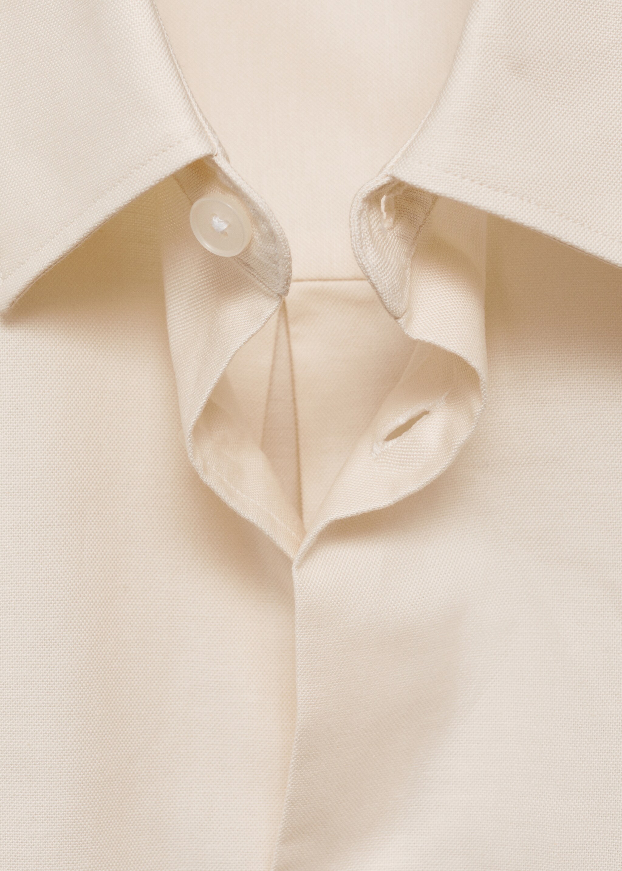 Relaxed-Fit-Oxford-Hemd aus Baumwolle - Detail des Artikels 0, Vanille. Ref: 77025633-00.
