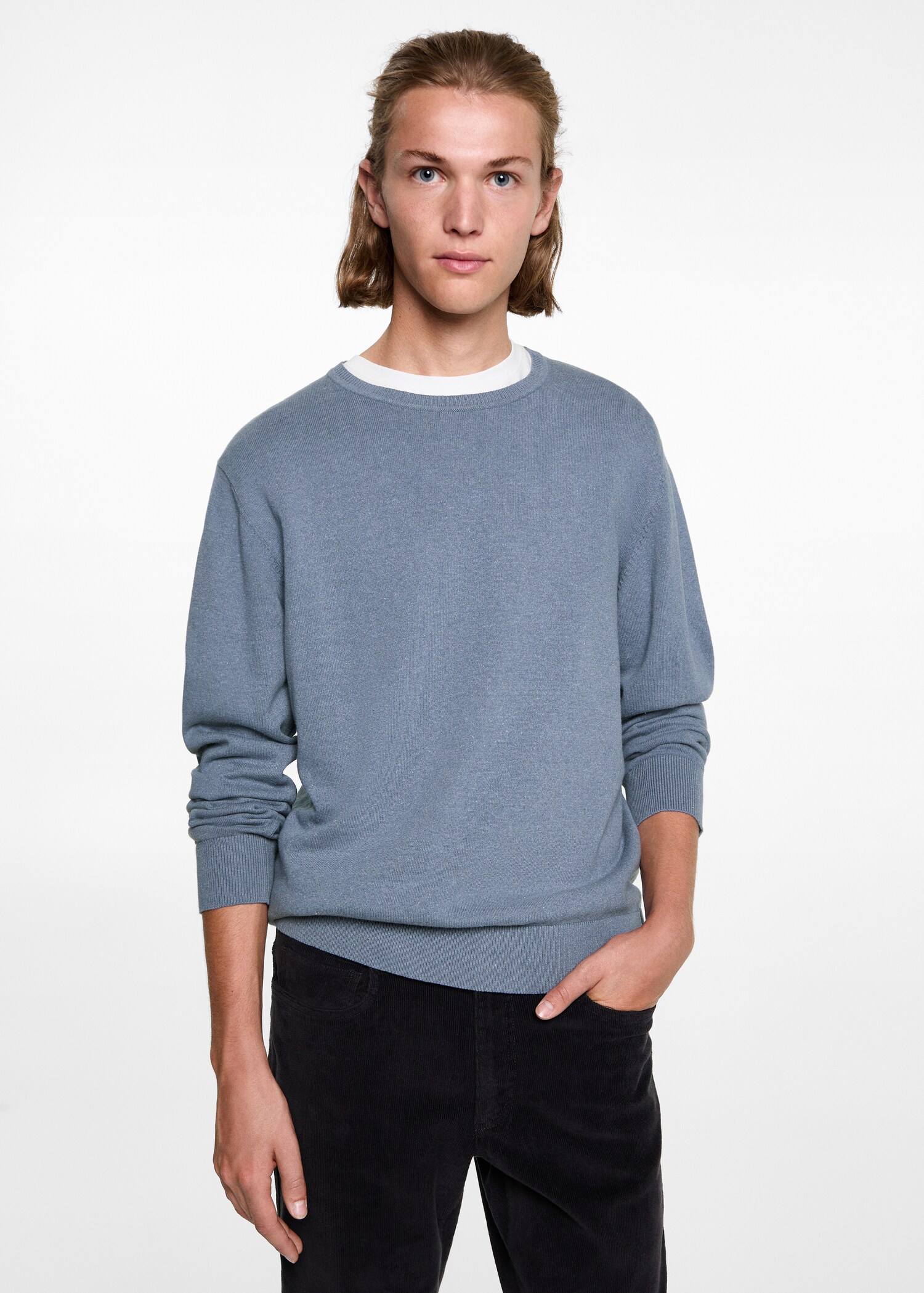 Pull-over maille col rond - Plan moyen