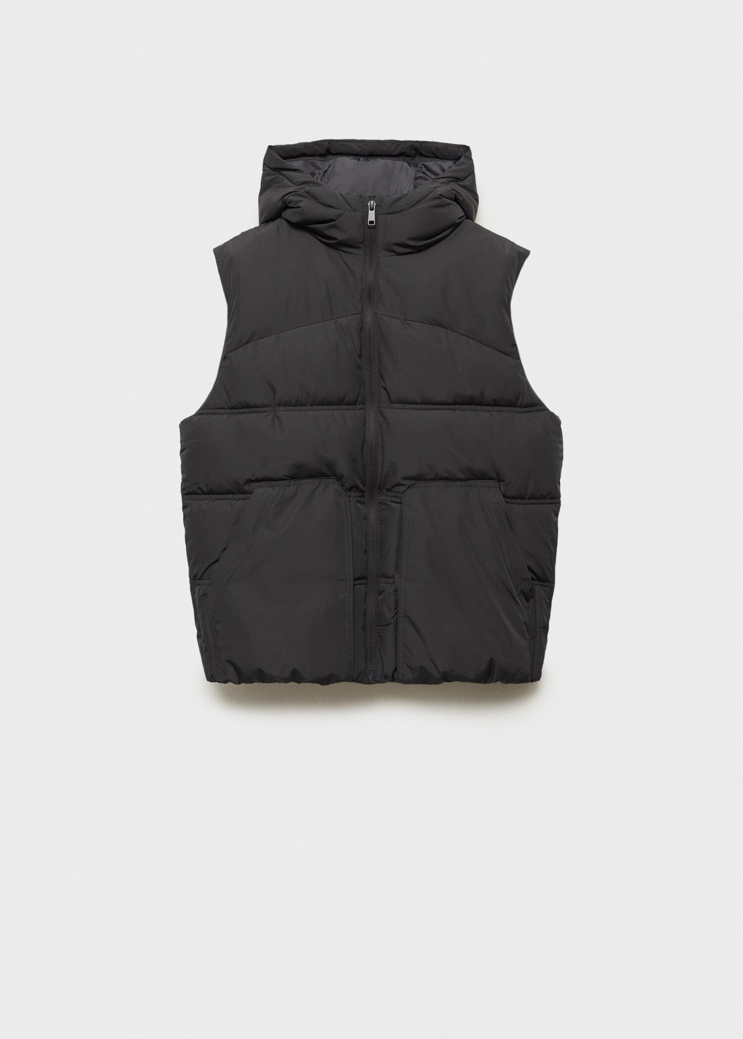 Quilted gilet with hood - Article without model