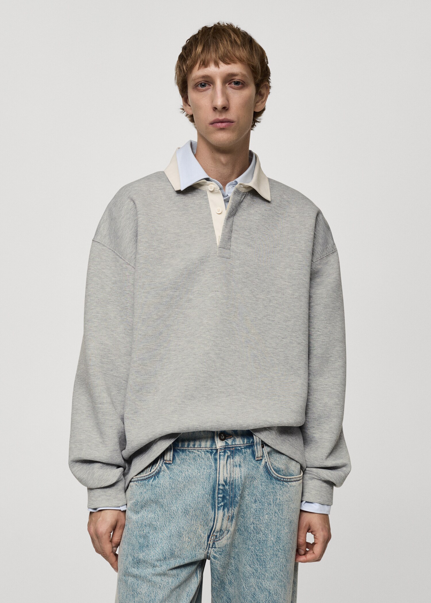 Sudadera polo relaxed fit - Plano medio