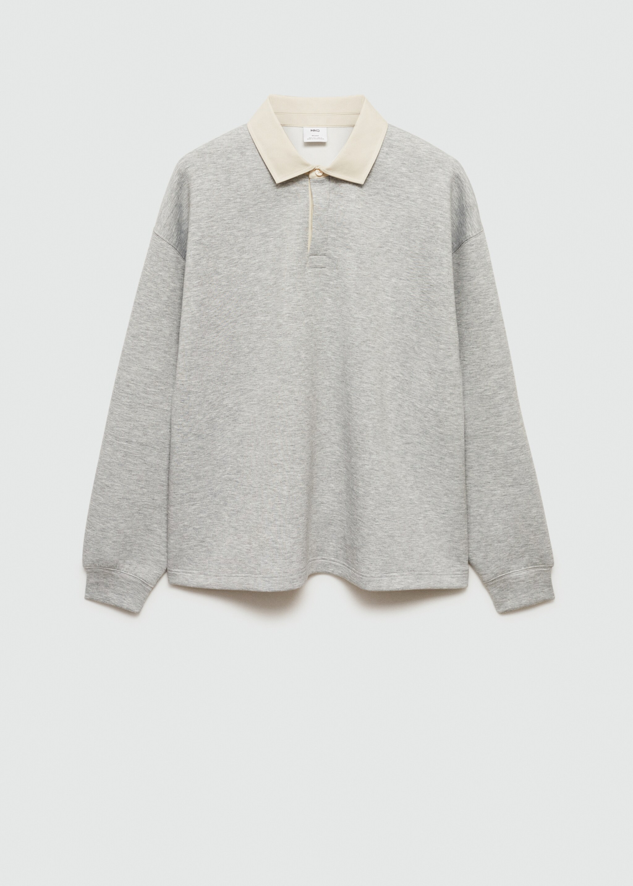 Sudadera polo relaxed fit - Artículo sin modelo, Gris medio vigoré. Ref: 77025640-00.