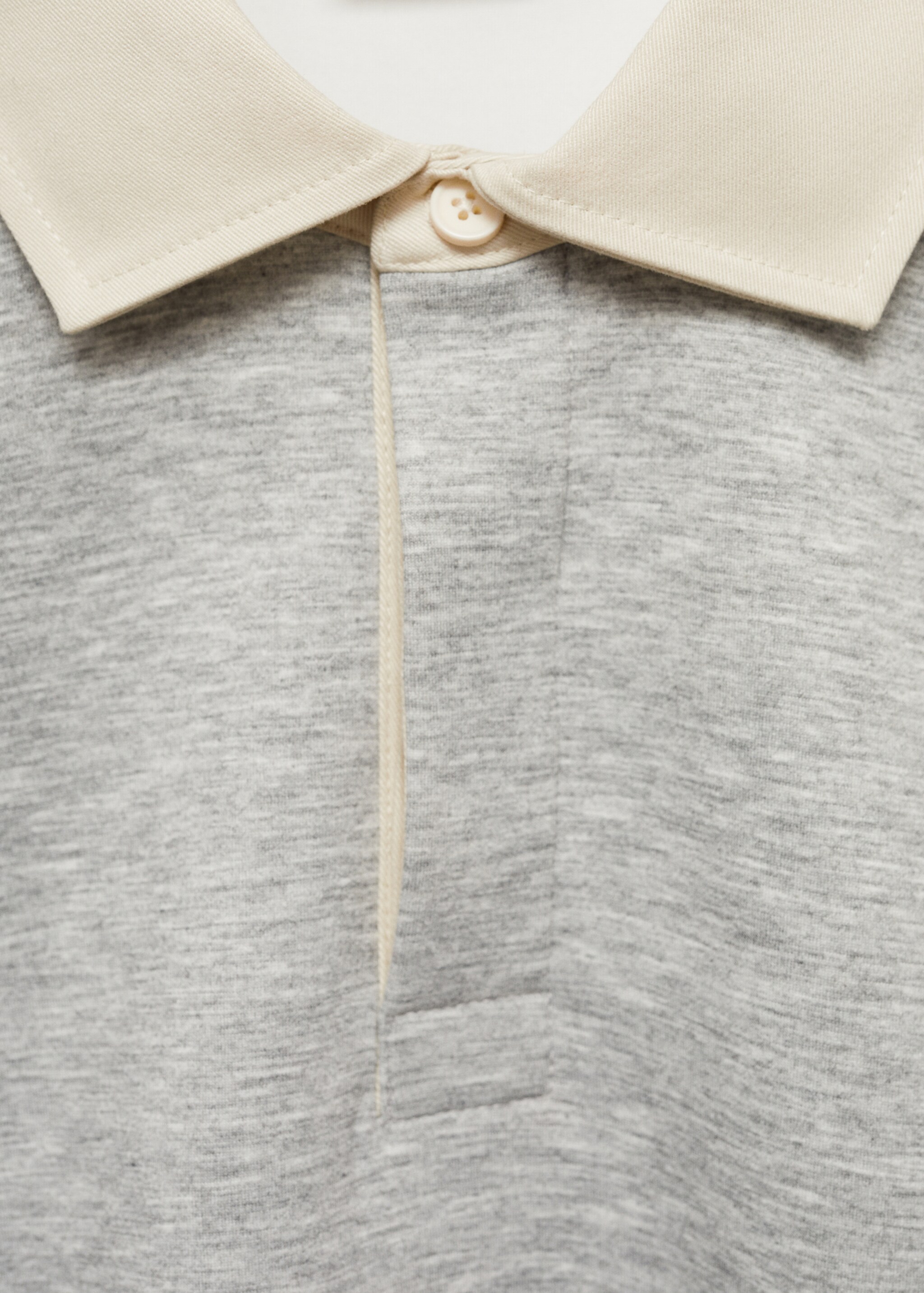 Sudadera polo relaxed fit - Detalle del artículo 0, Gris medio vigoré. Ref: 77025640-00.