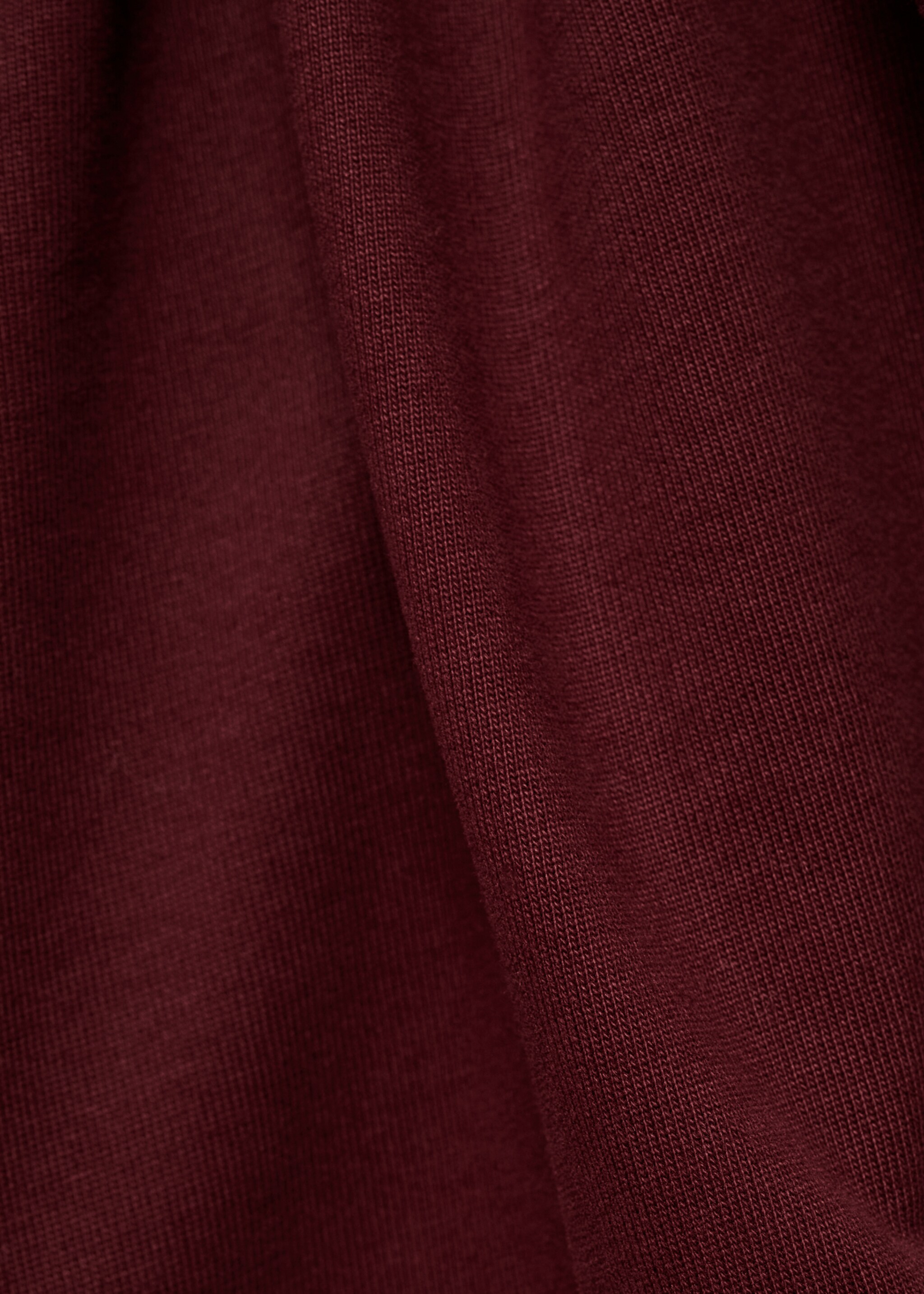 Predimenzionirani relaxed fit pulover s polo ovratnikom - Detalji artikla 0, Burgundsko crvena. Ref: 77025641-00.