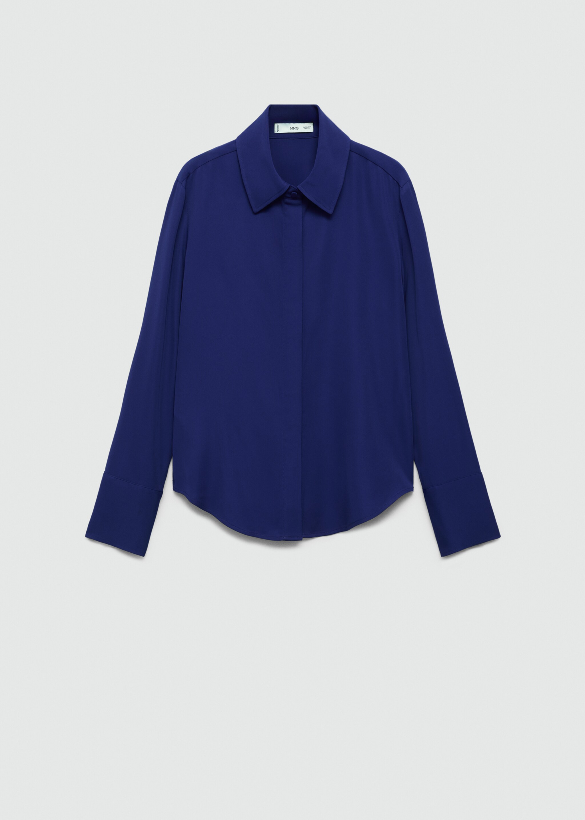 Chemise fluide manches longues - Article sans modèle, Bleu marine. Ref: 77025649-00.