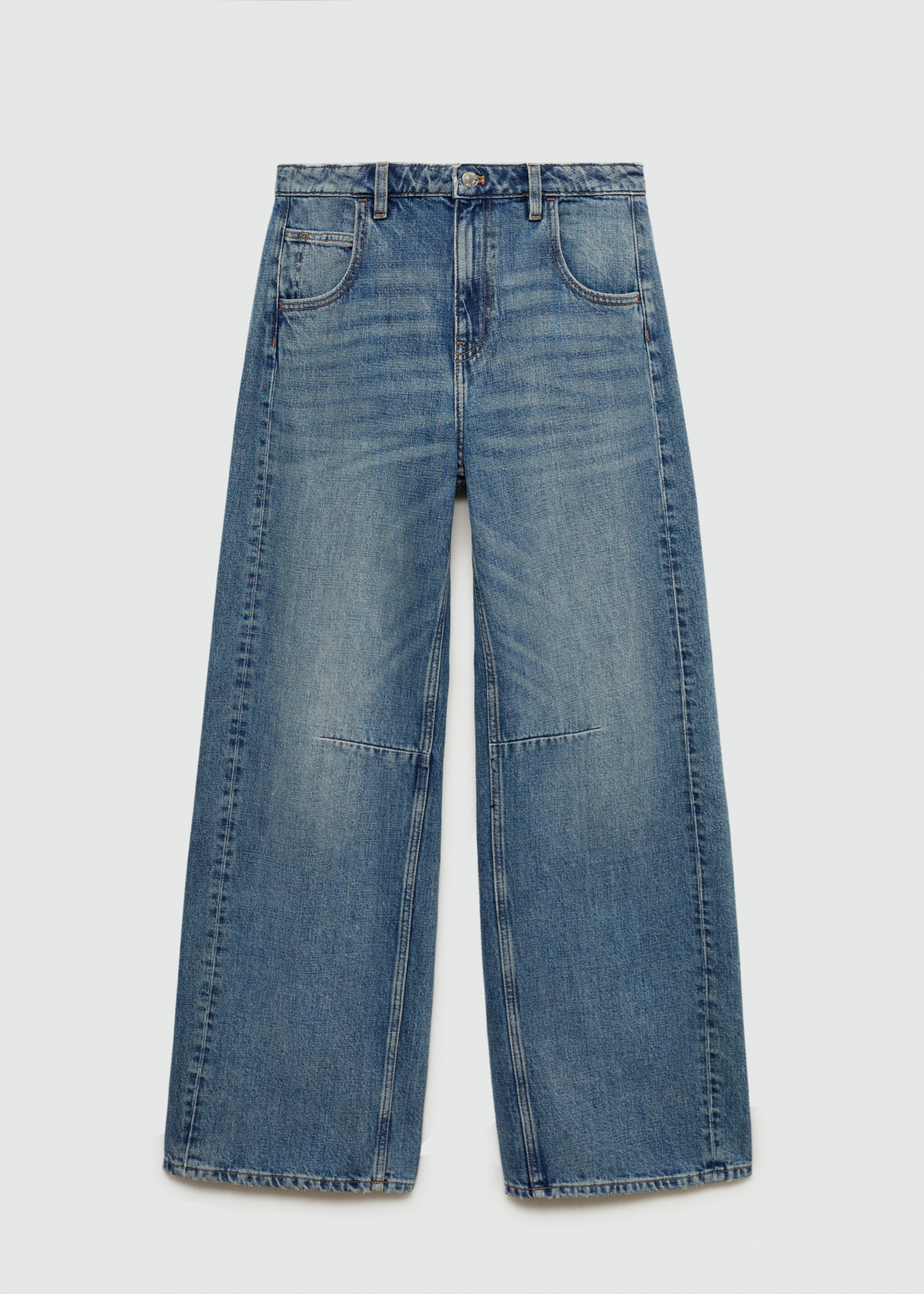 Wideleg mid-rise jeans - Article without model, Medium Blue. Ref: 77025651-00.