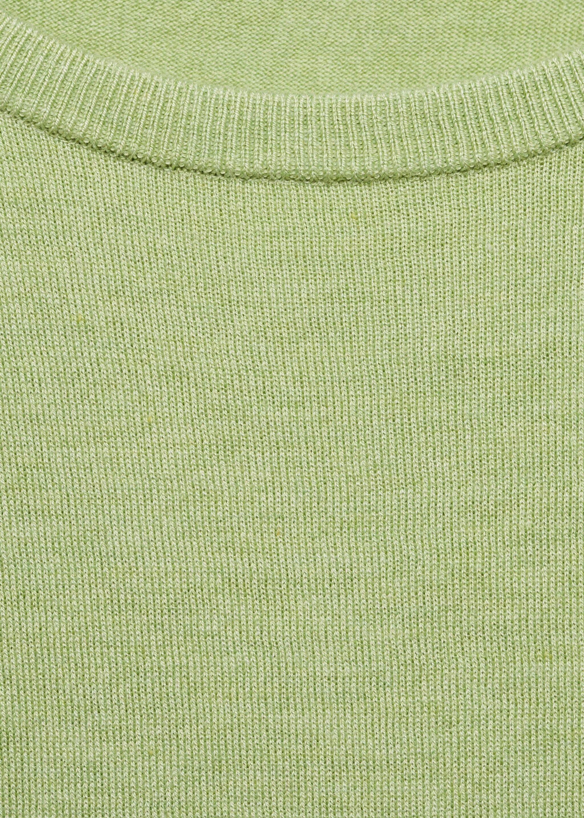 Fine-knit crew-neck sweater - Details of the article 8, Aqua Green. Ref: 77025656-00.