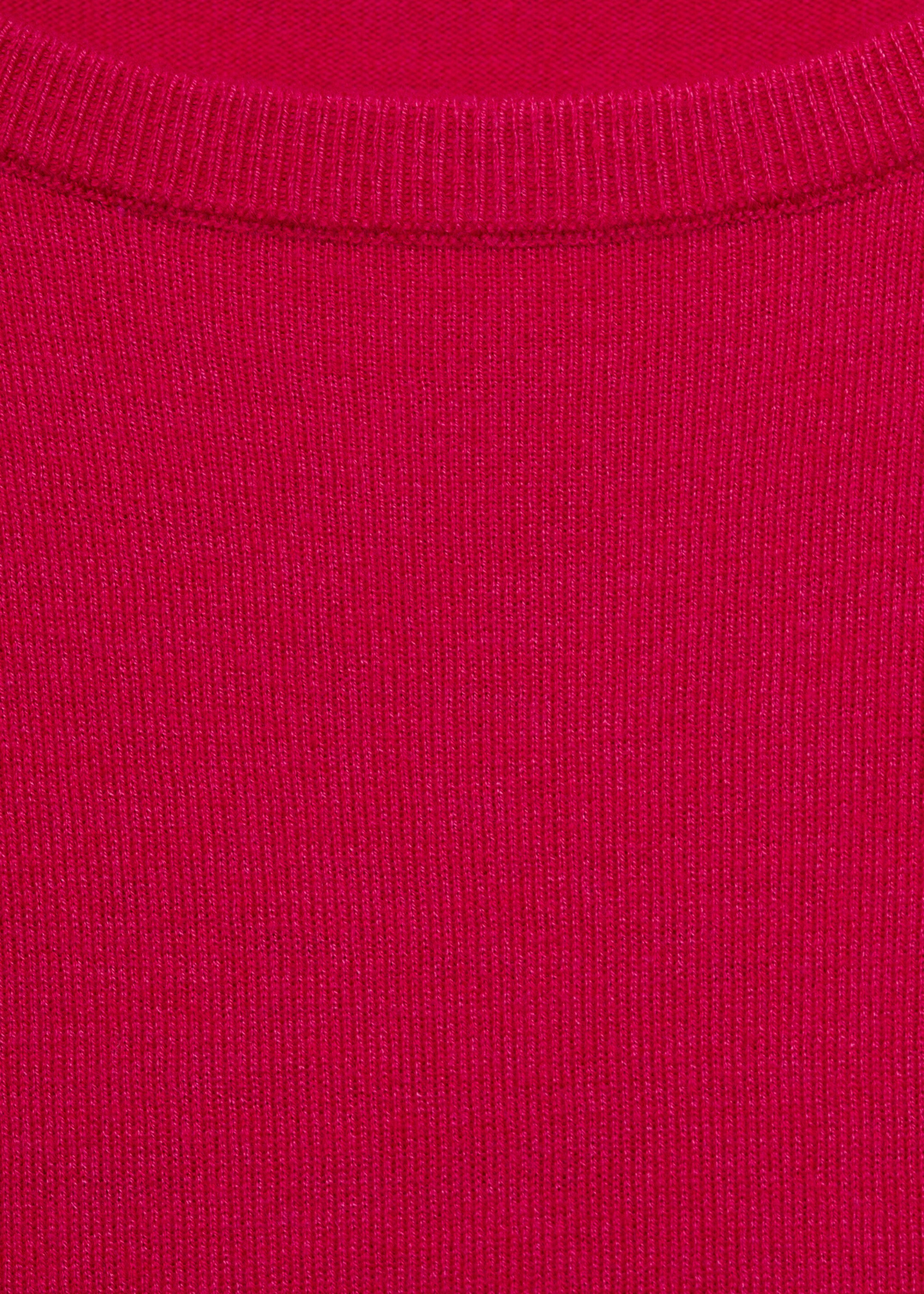 Fine-knit crew-neck sweater - Details of the article 8, Fuchsia. Ref: 77025656-00.