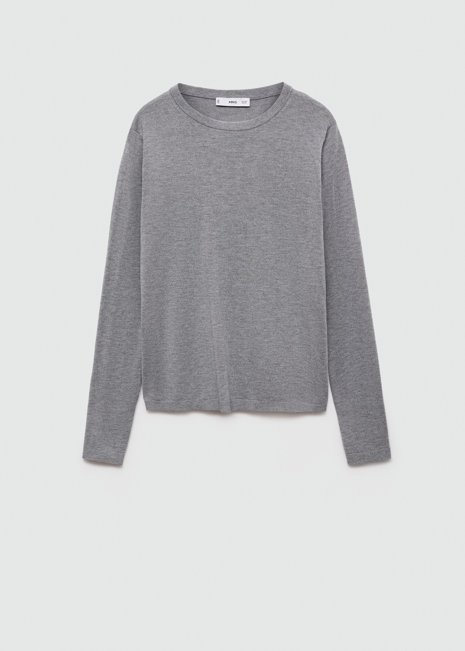 Fine-knit crew-neck sweater - Article without model
