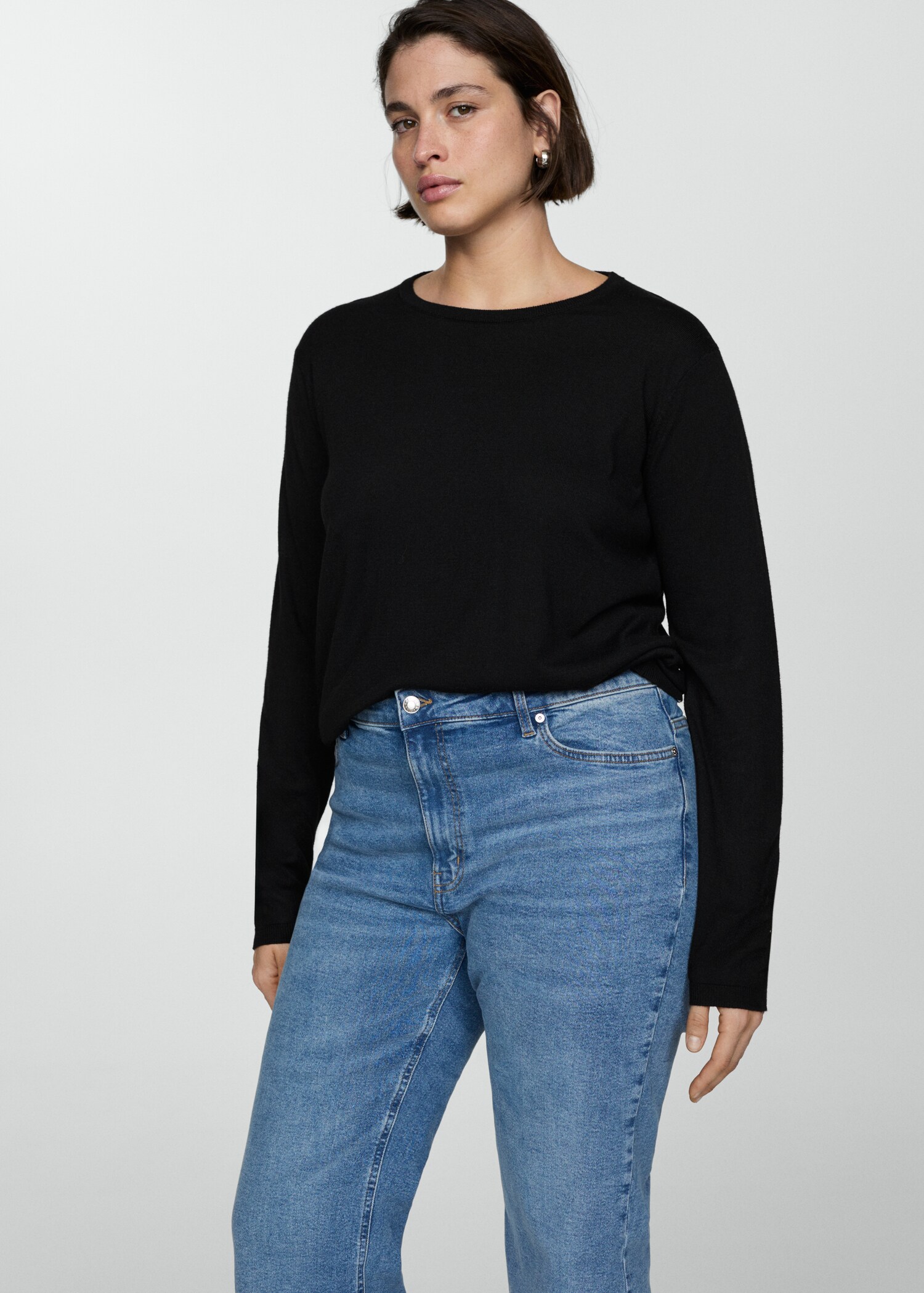 Fine-knit crew-neck sweater - Details of the article 5