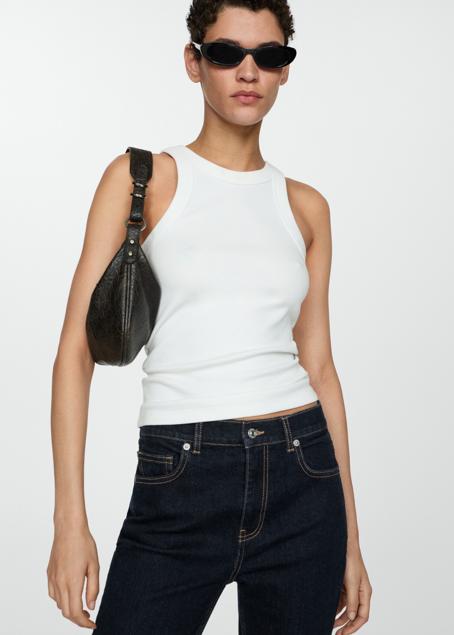 Violet rinse-wash flared jeans - Details of the article 2