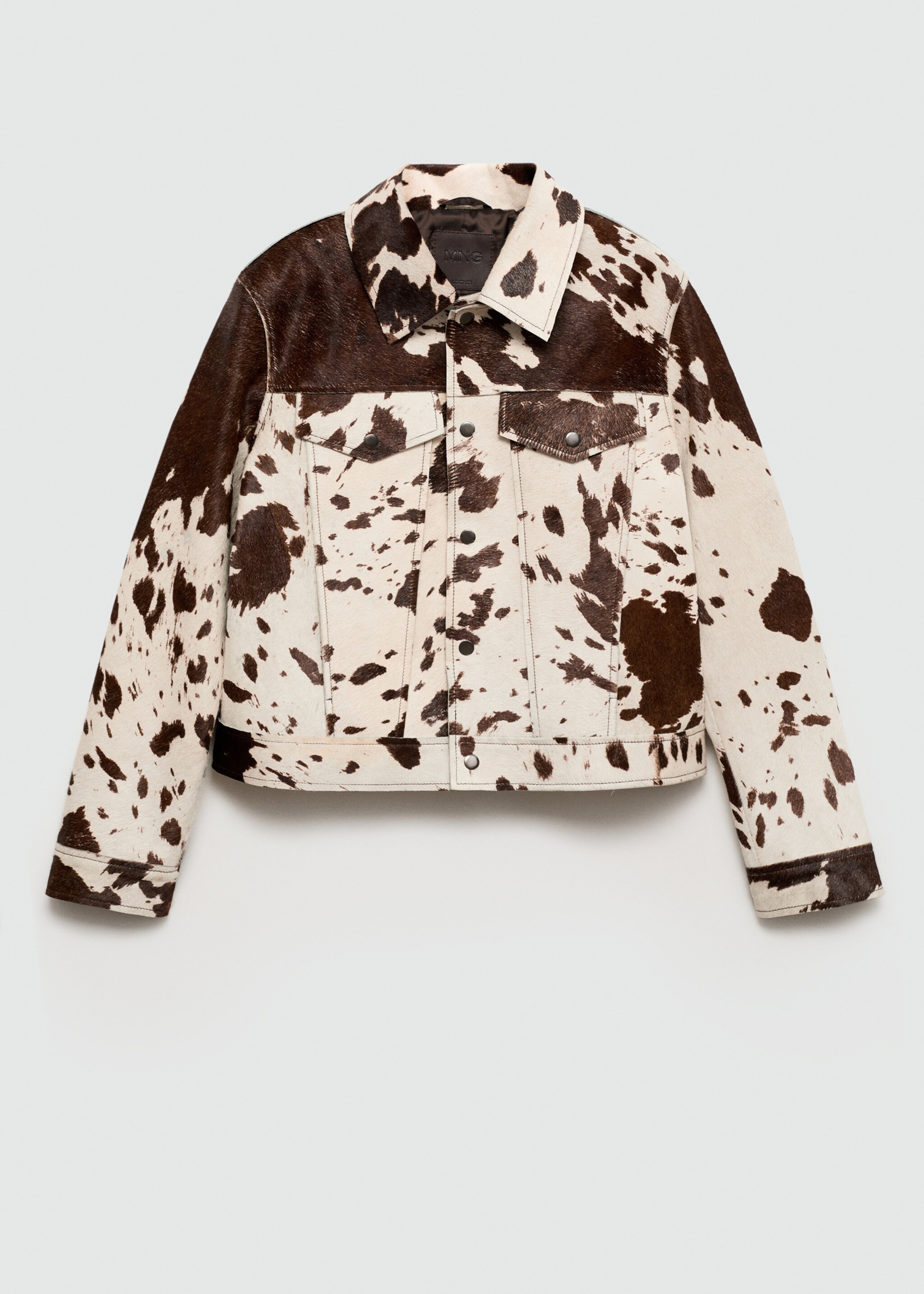 Veste 100 % cuir imitation fourrure - Article sans modèle, Marron. Ref: 77025658-00.