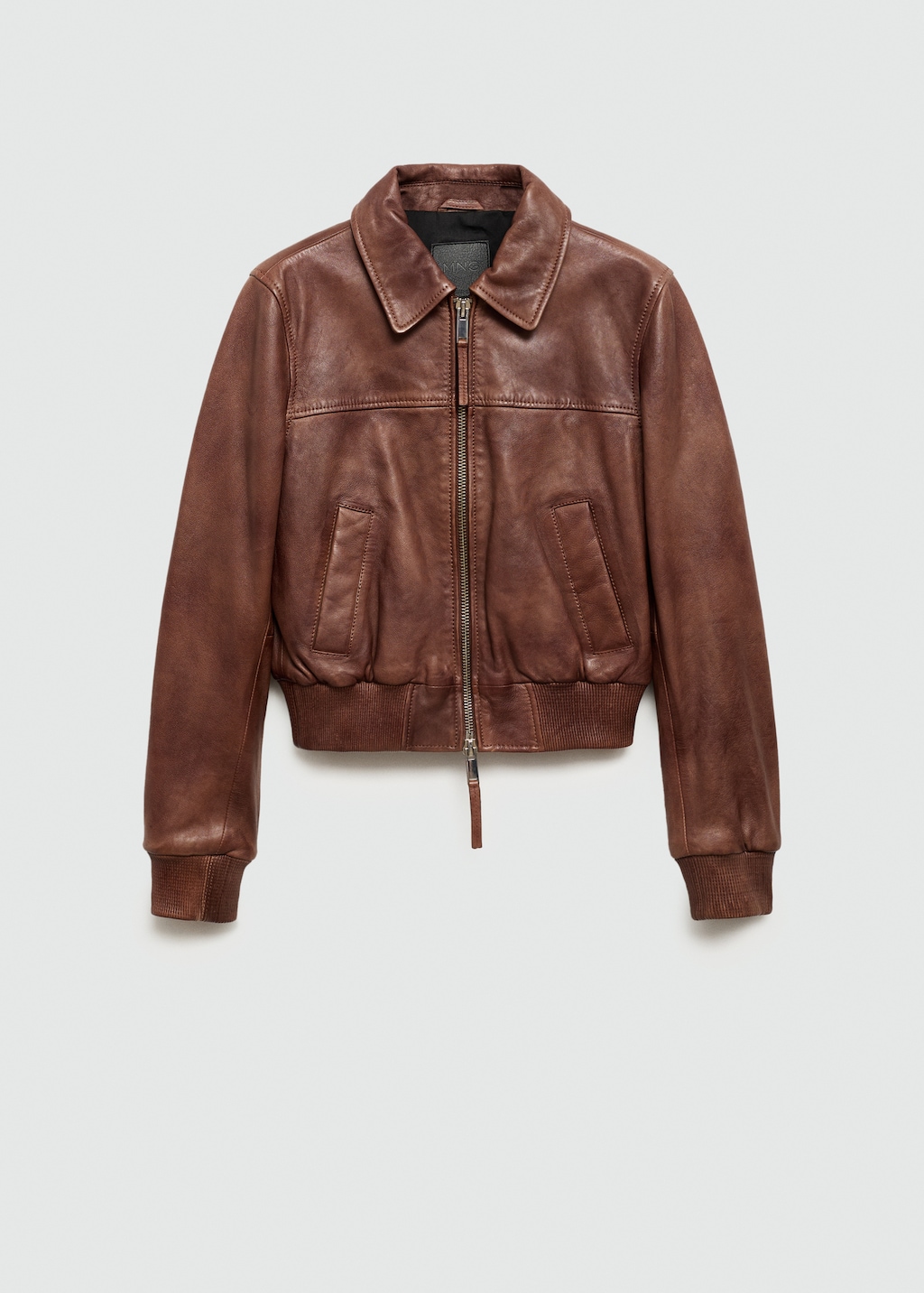 ジャケット・アウター OHOTORO Balmacaan Leather Jacket brown Men's Leather Bomber Jacket leather bomber tan color 106 | D