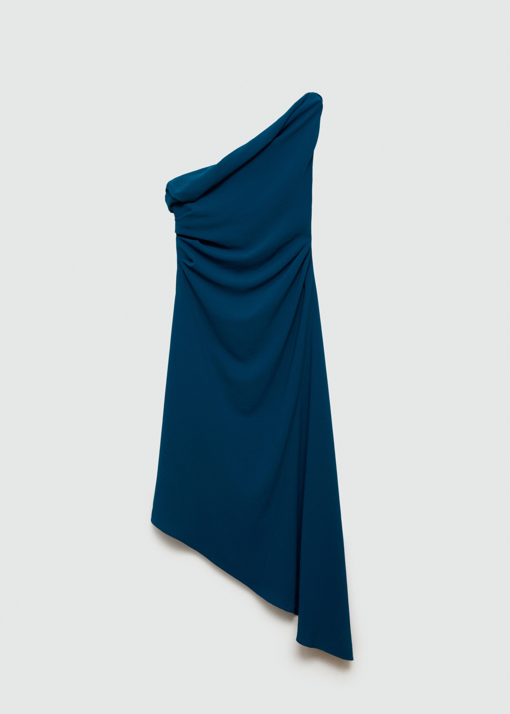 Asymmetrical pleated dress - Article without model, Blue. Ref: 77025672-00.