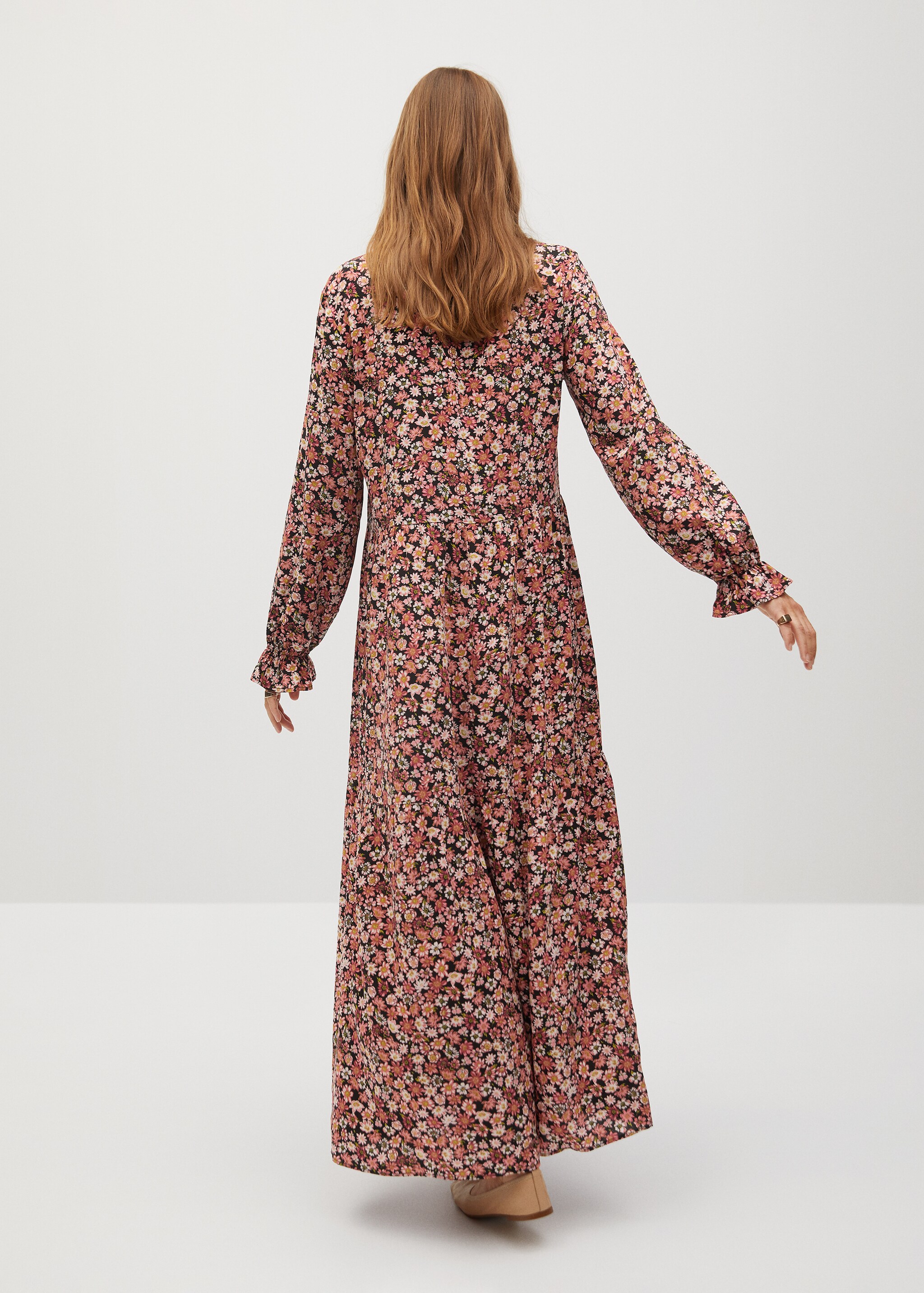 Vestido largo estampado - Reverso del artículo