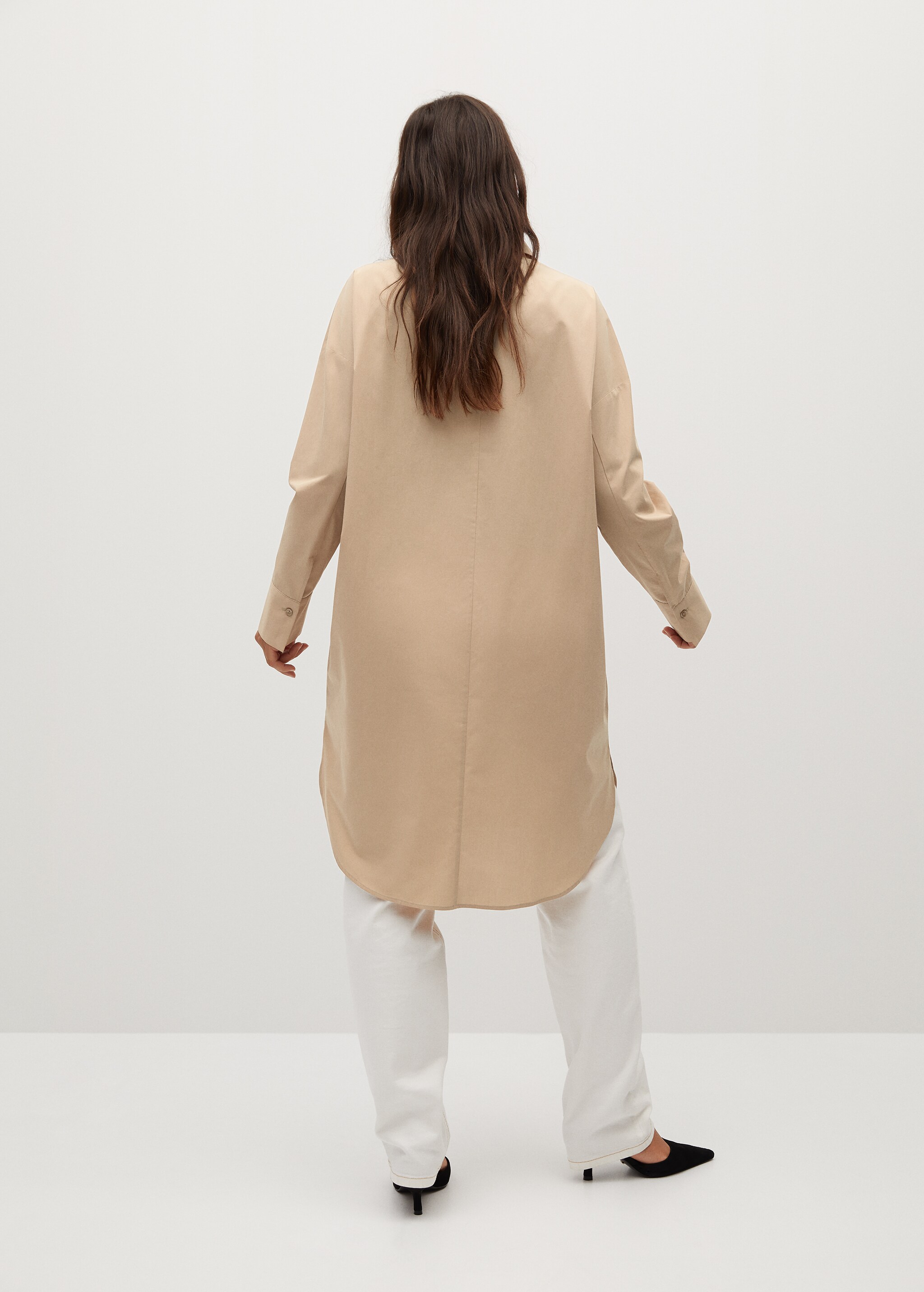 Lange katoenen blouse - Achterkant van het artikel
