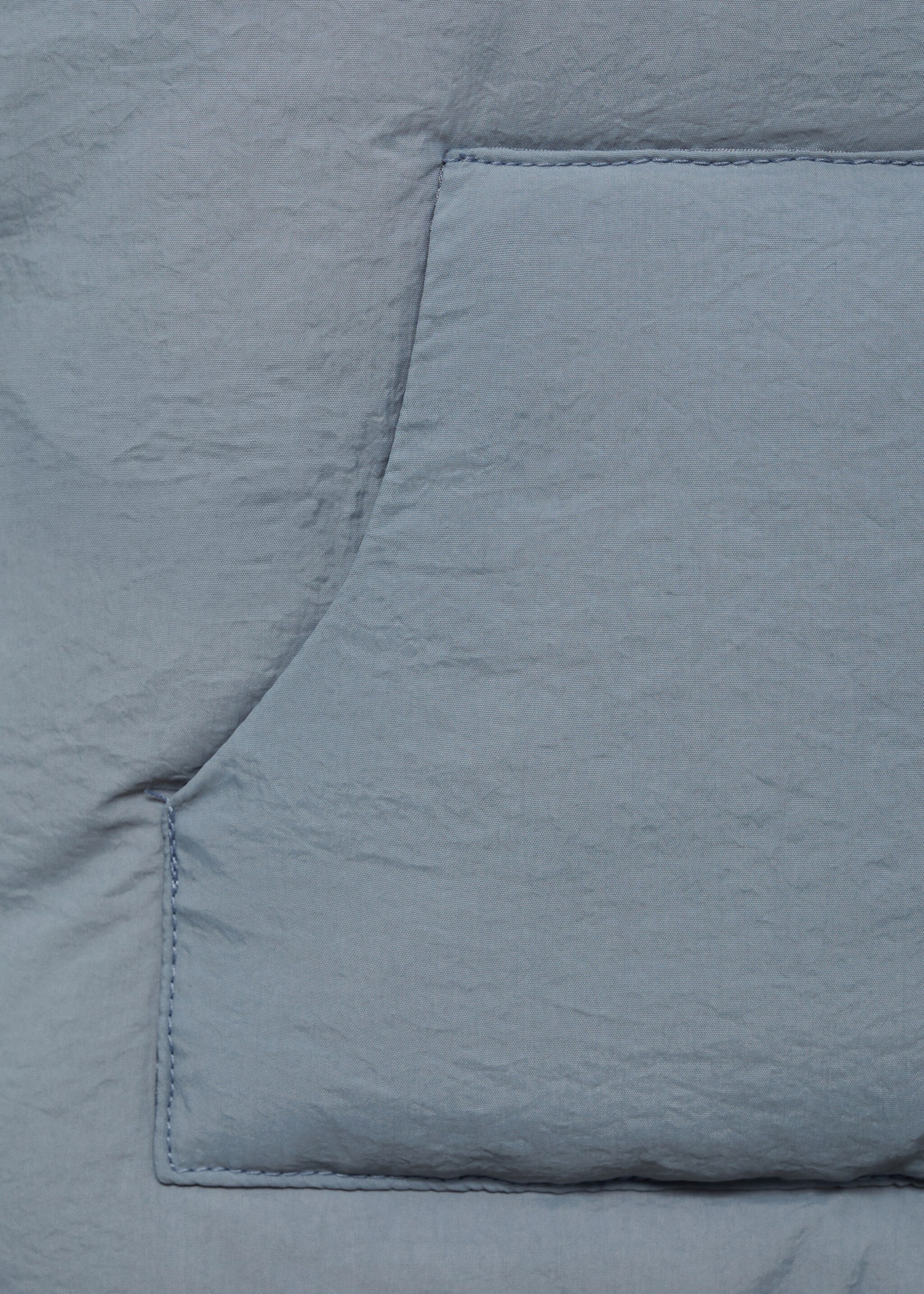 Fleece-lined quilted anorak - Details of the article 8, Grey. Ref: 77025966-00.