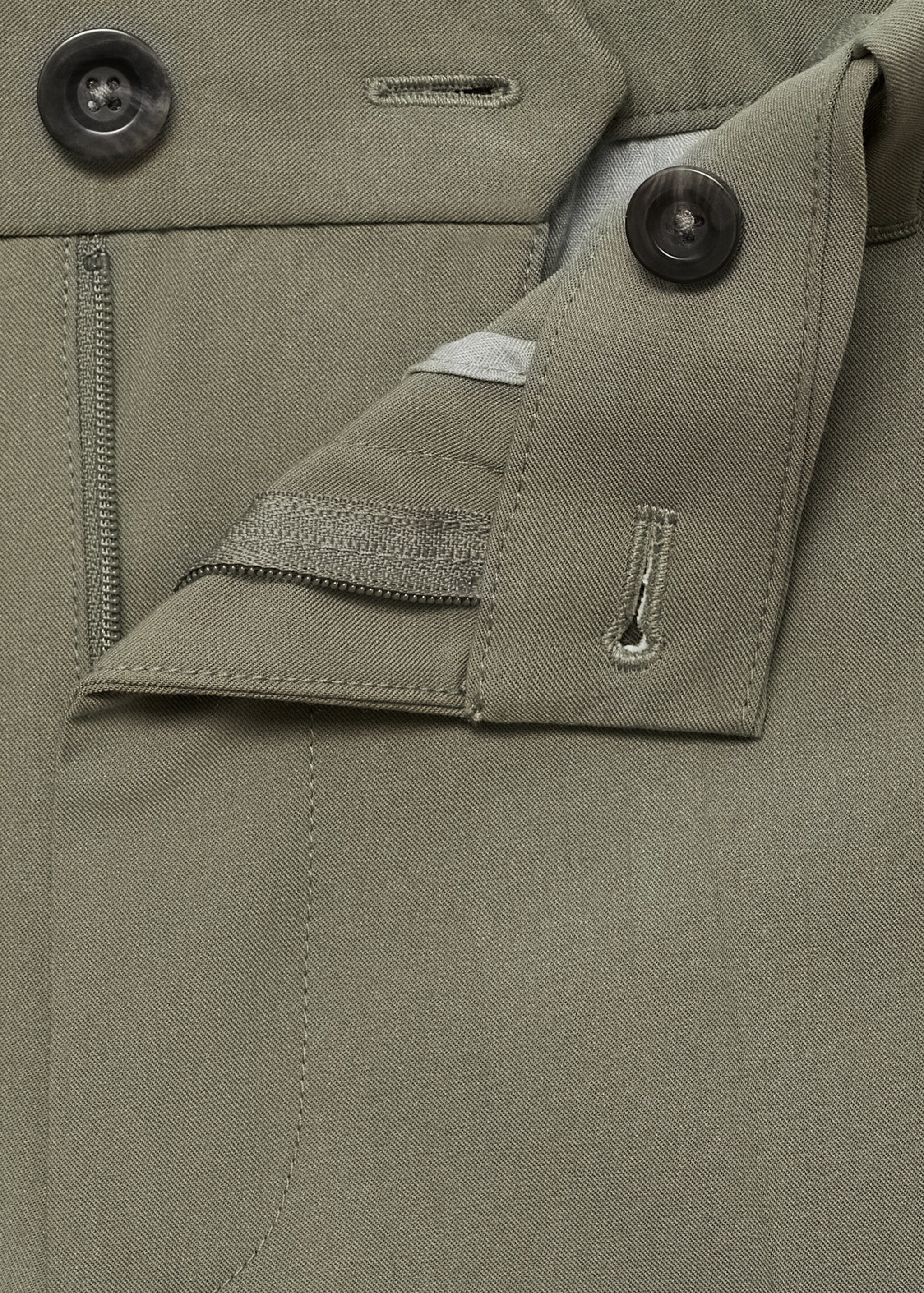 Regular Fit-Hose aus Baumwolle mit Tencel - Detail des Artikels 0, Mittelbraun. Ref: 77025967-00.