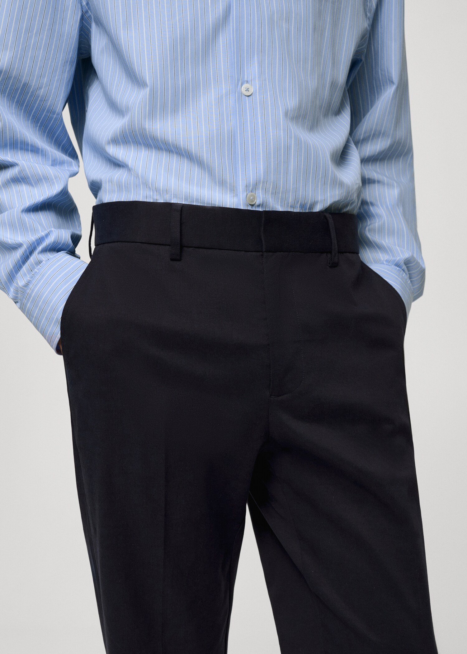 Pantalons regular fit cotó tencel - Detall de l'article 1
