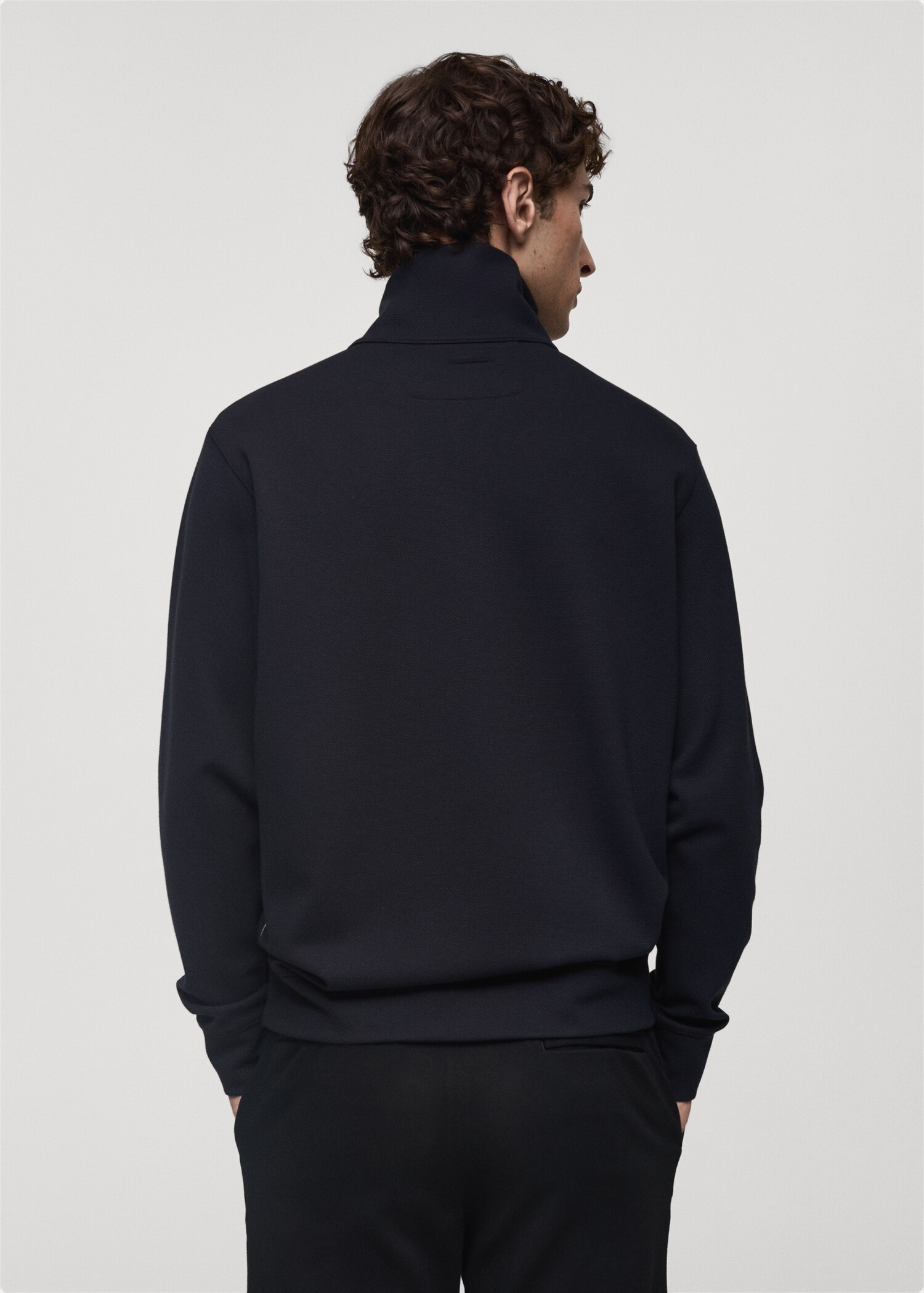 Sweatshirt with anti-odour technology and zip - Reverse of the article